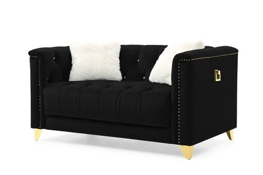 Russell Love Seat in Black