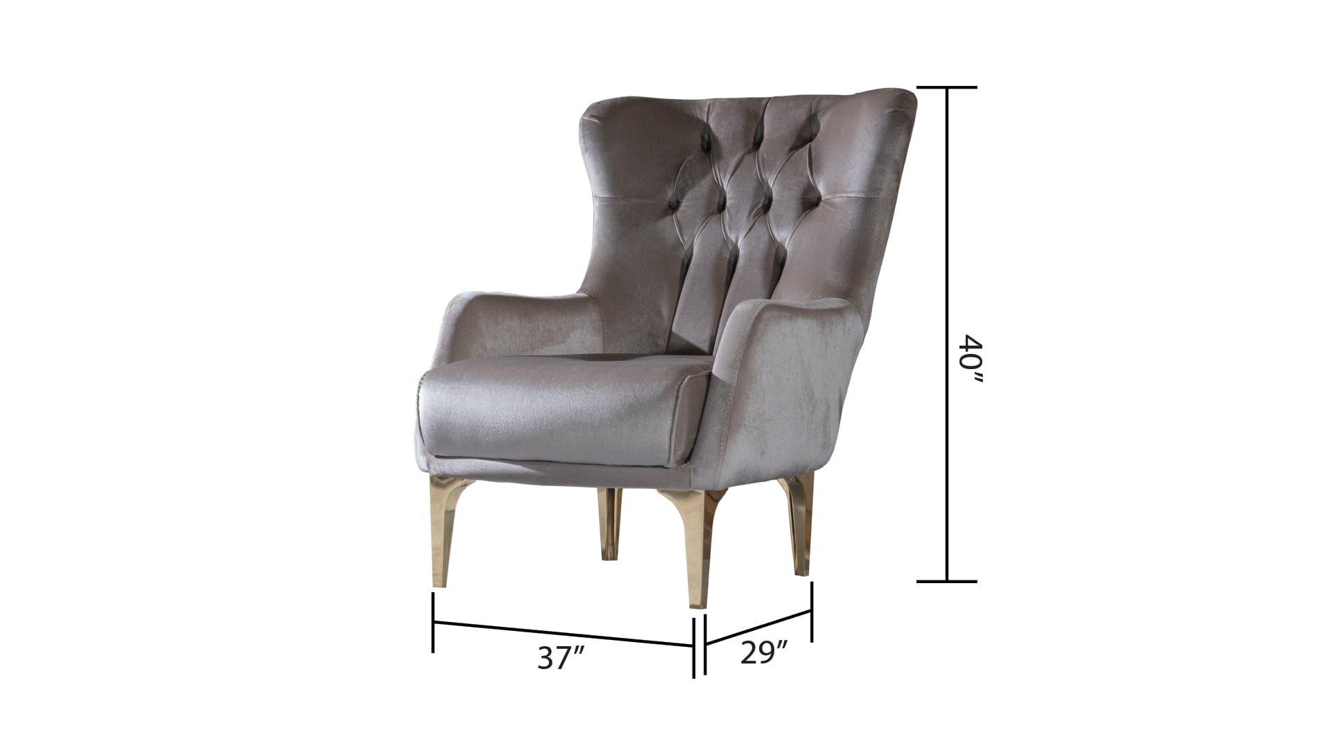 Lust Modern Style Chair  in Taupe