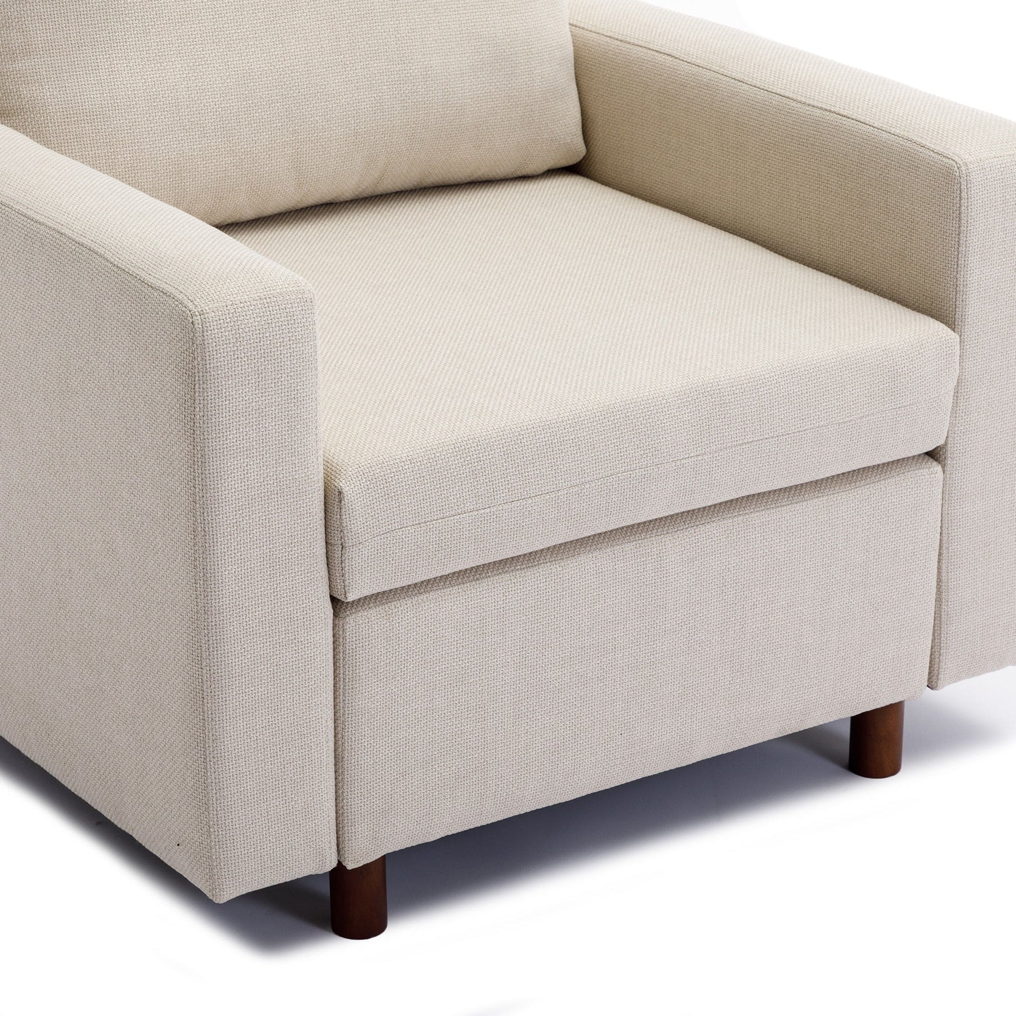 Single Seat Module Sofa Sectional Couch,Cushion Covers Non-removable and Non-Washable,Cream