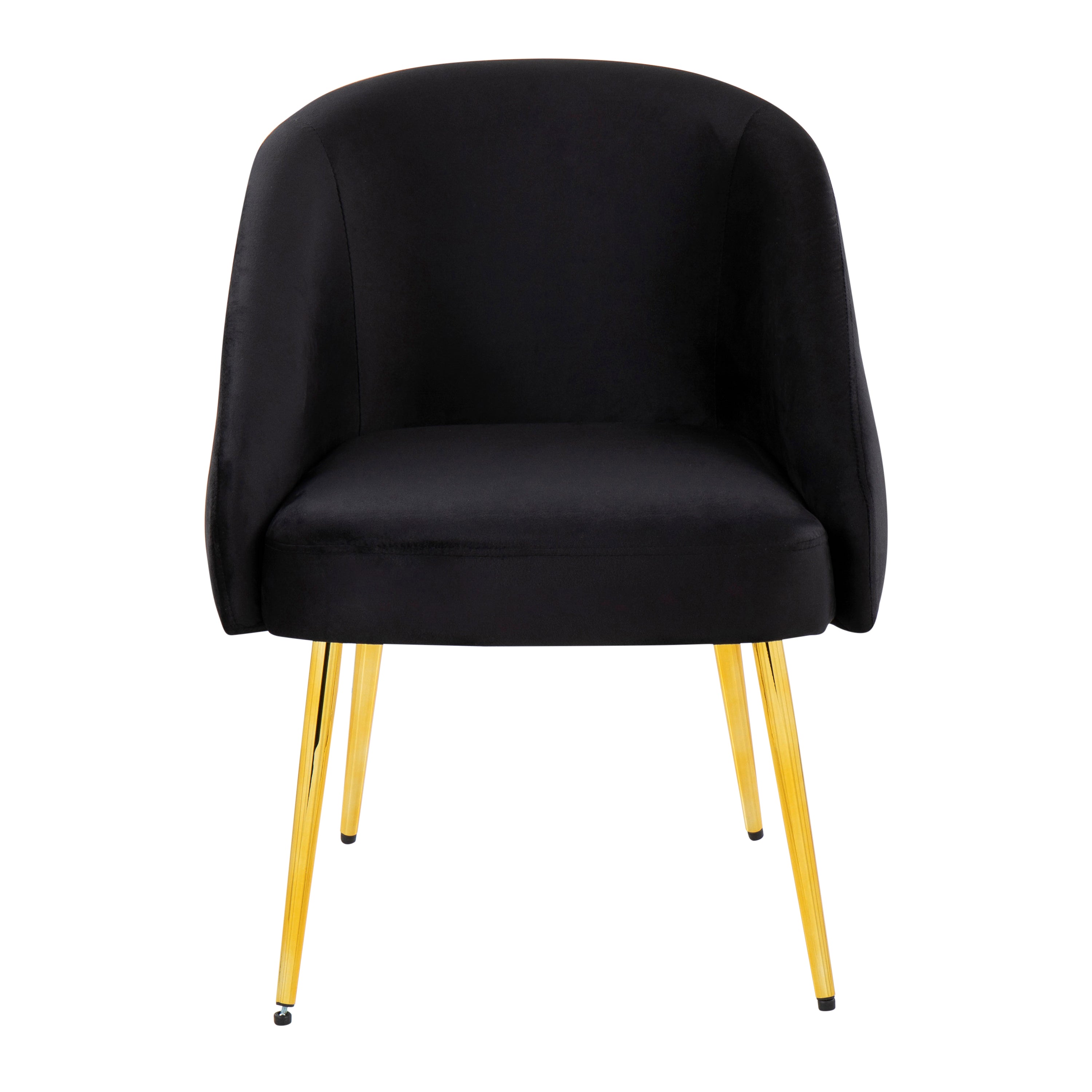 Shiraz Contemporary/Glam Chair in Gold Metal and Black Velvet by LumiSource