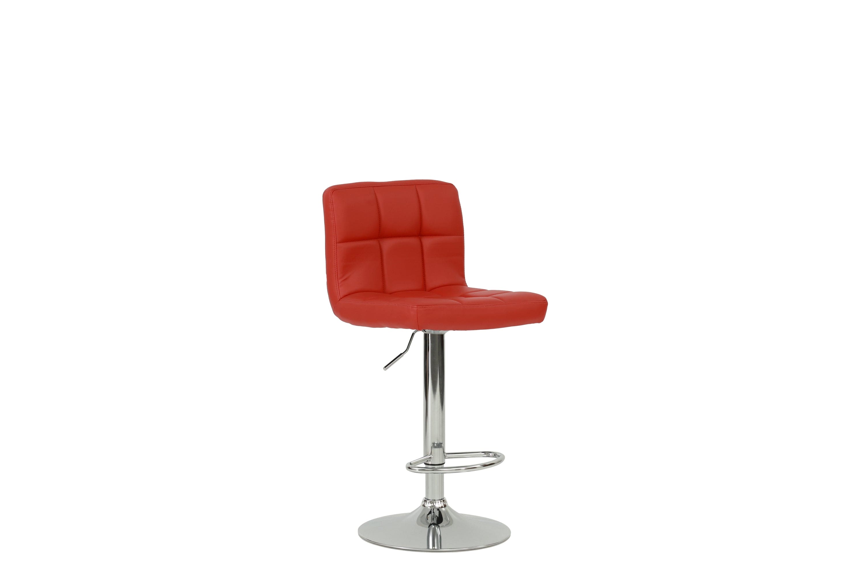 BAR STOOL in Red, Chrome