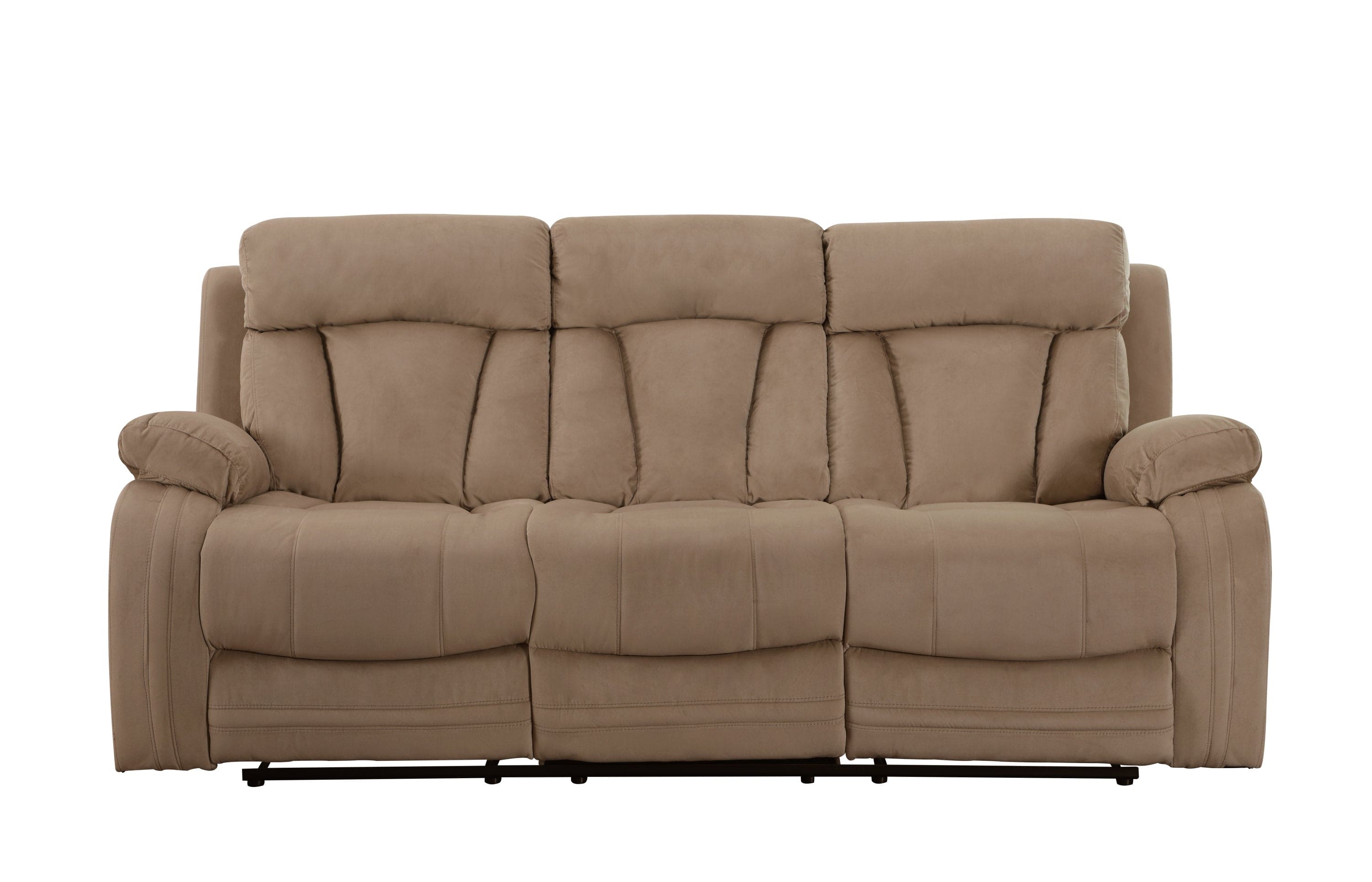 Global United Transitional Microfiber Fabric Sofa