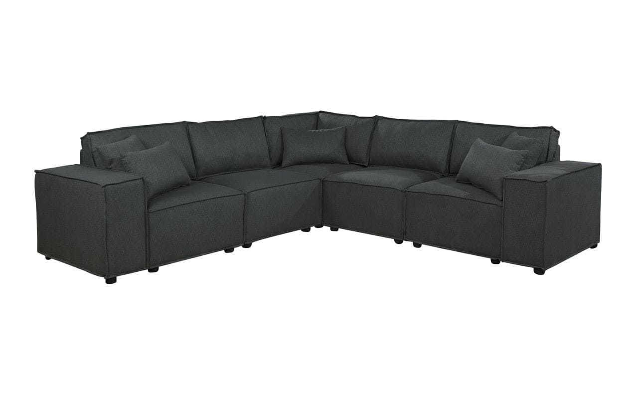 Jenson Modular Sectional Sofa in Dark Gray Linen