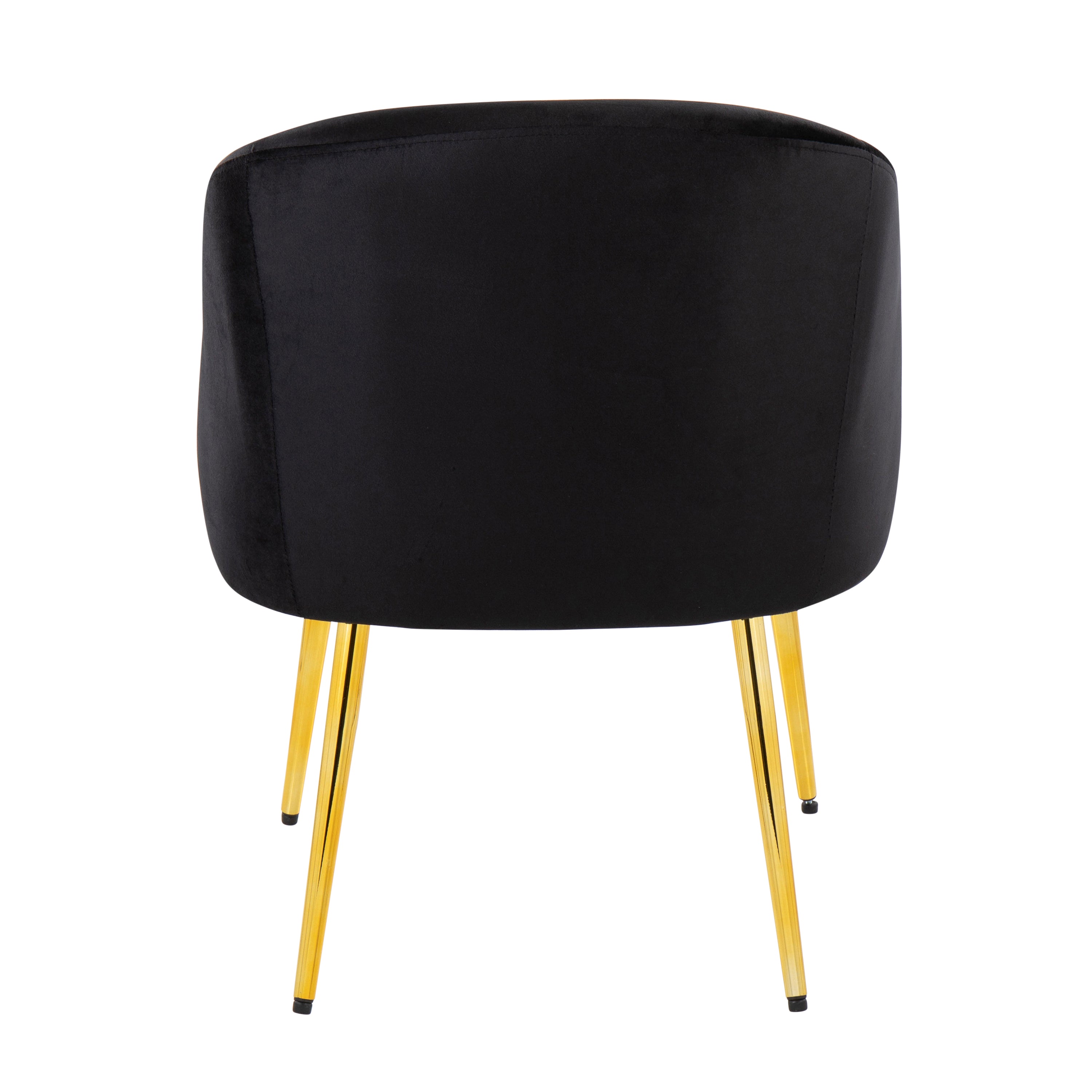 Shiraz Contemporary/Glam Chair in Gold Metal and Black Velvet by LumiSource