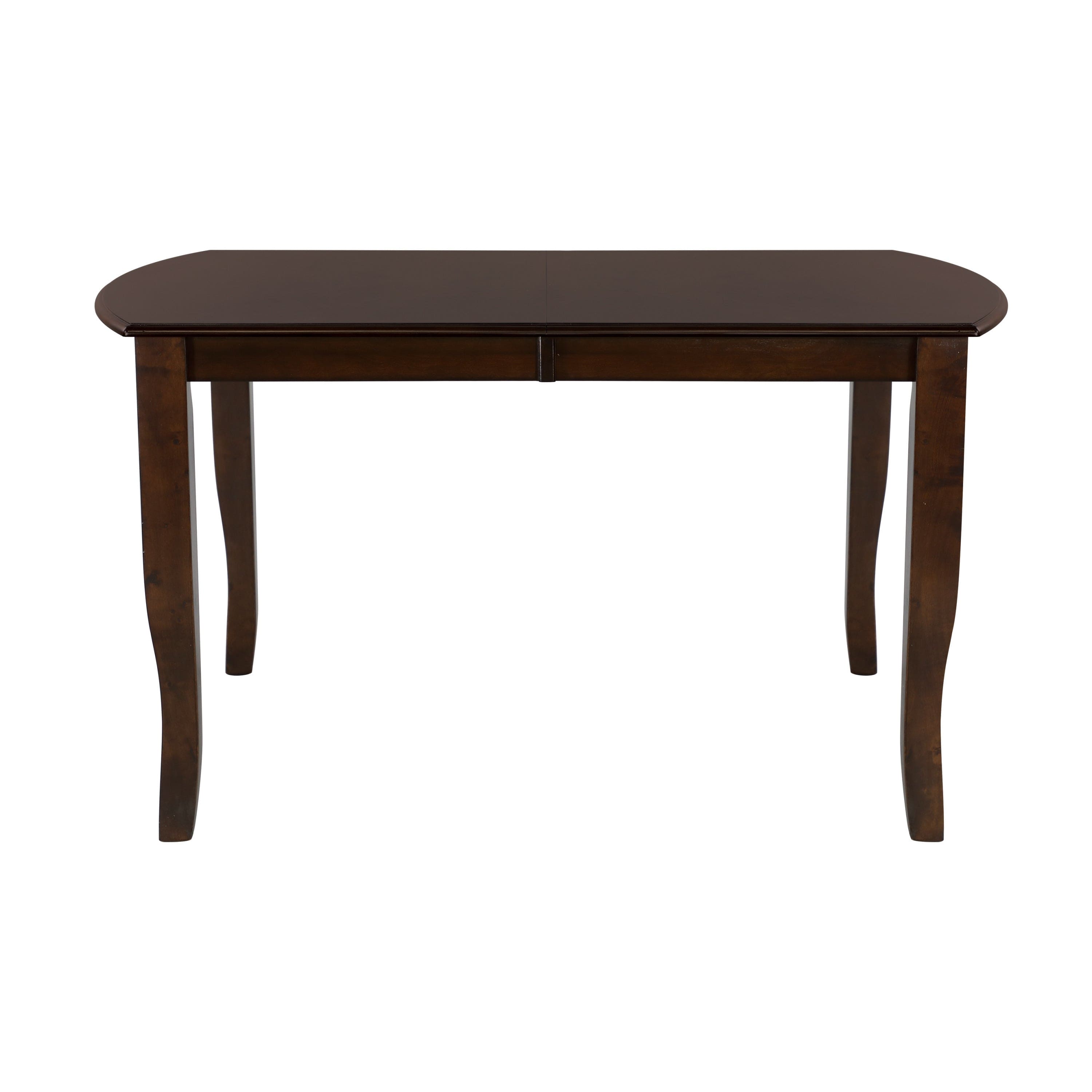 Dark Cherry Finish Simple Design 1pc Dining Table with Separate Extension Leaf Mango Veneer Wood Dining Furniture