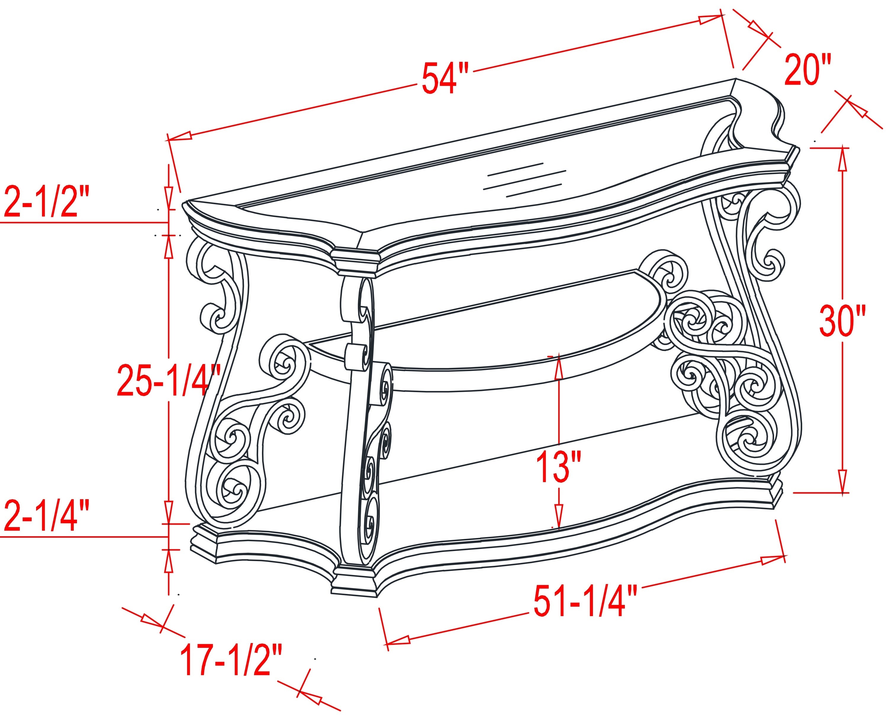 Sofa Table, Glass table top, MDF W/marble paper middle shelf, powder coat finish metal legs. (54"Lx20"Wx30"H)