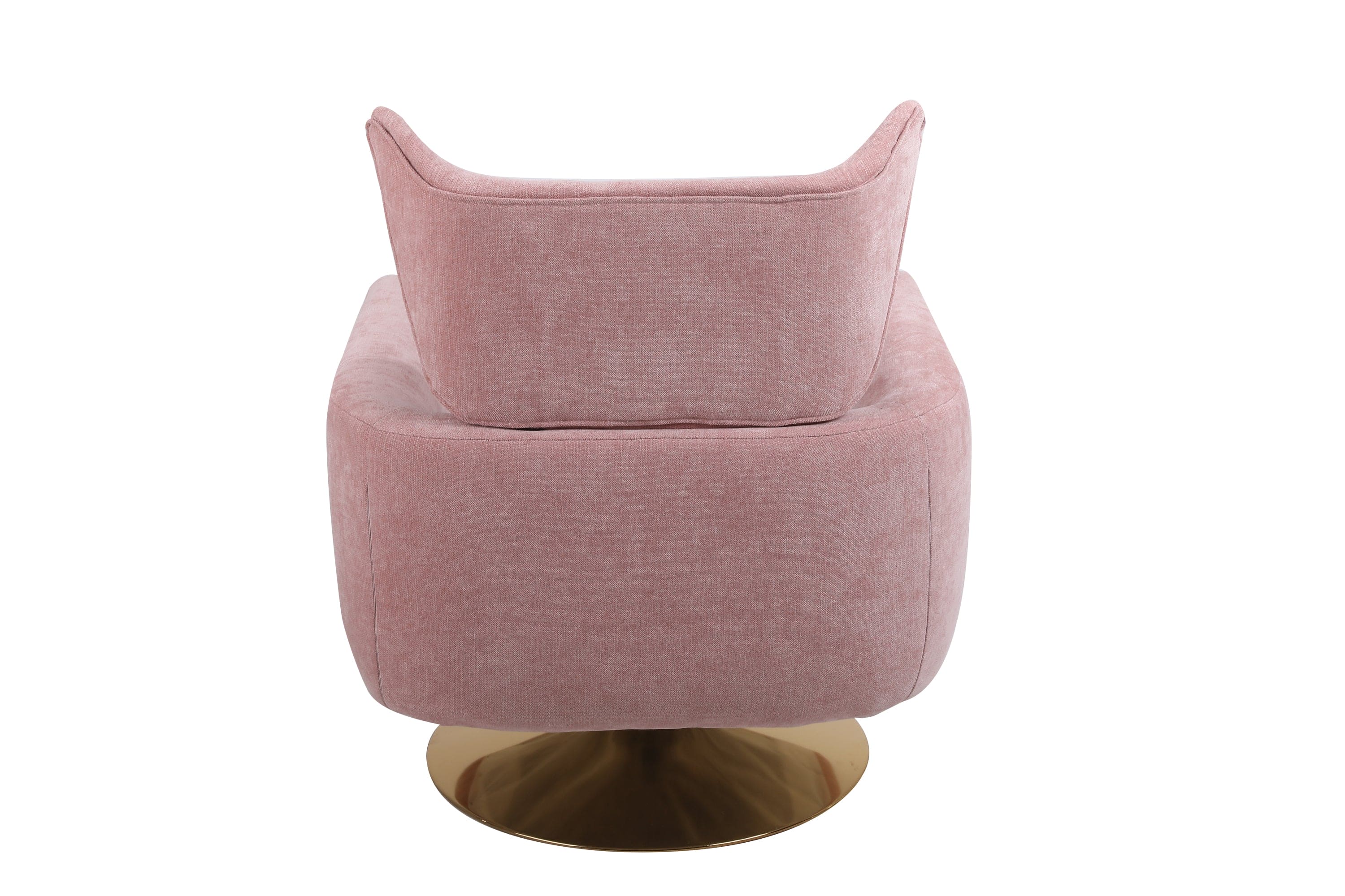 Classic Mid-Century 360-degree Swivel  Accent Chair, Pink Linen