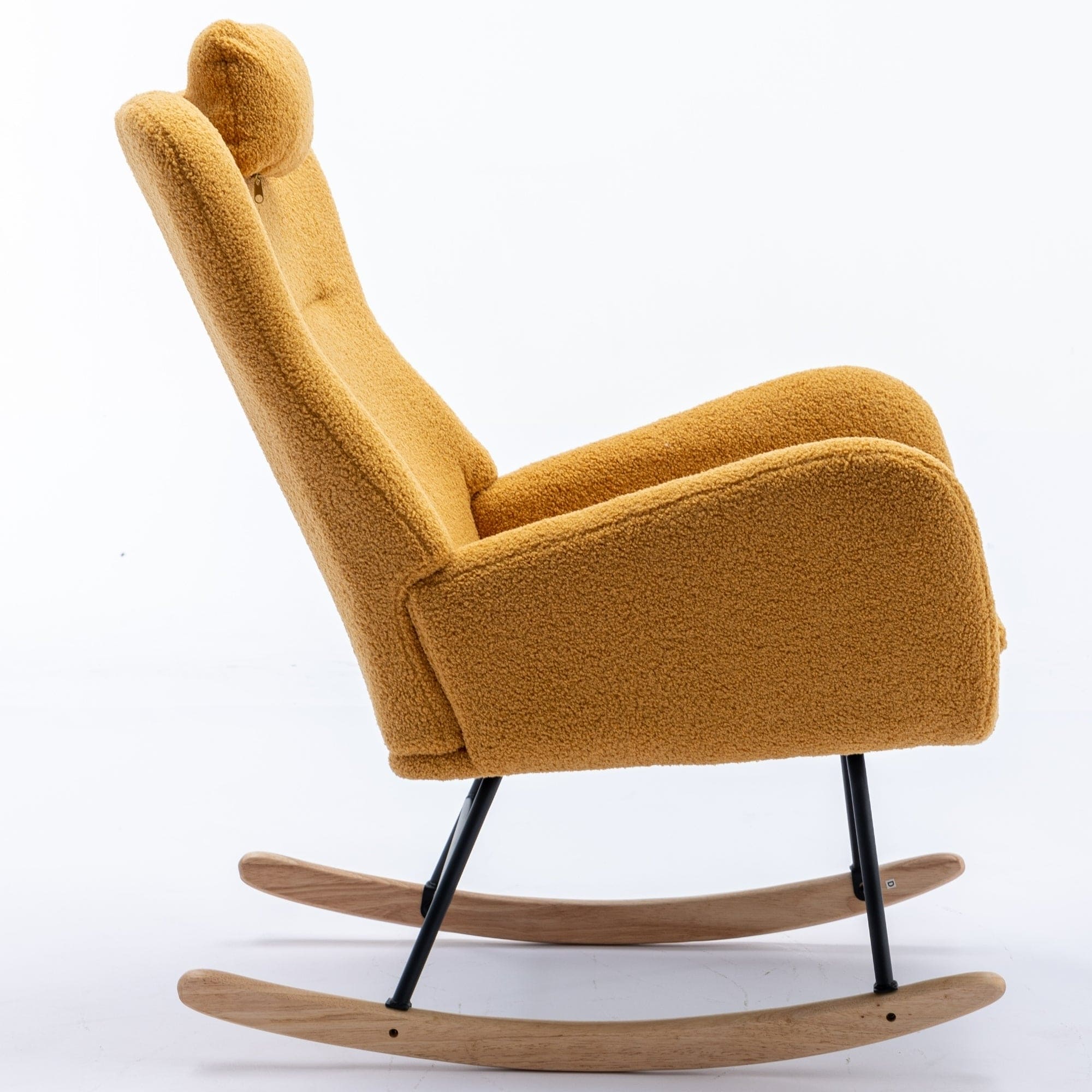 35.5 inch Rocking Chair with Pocket, (TURMERIC)