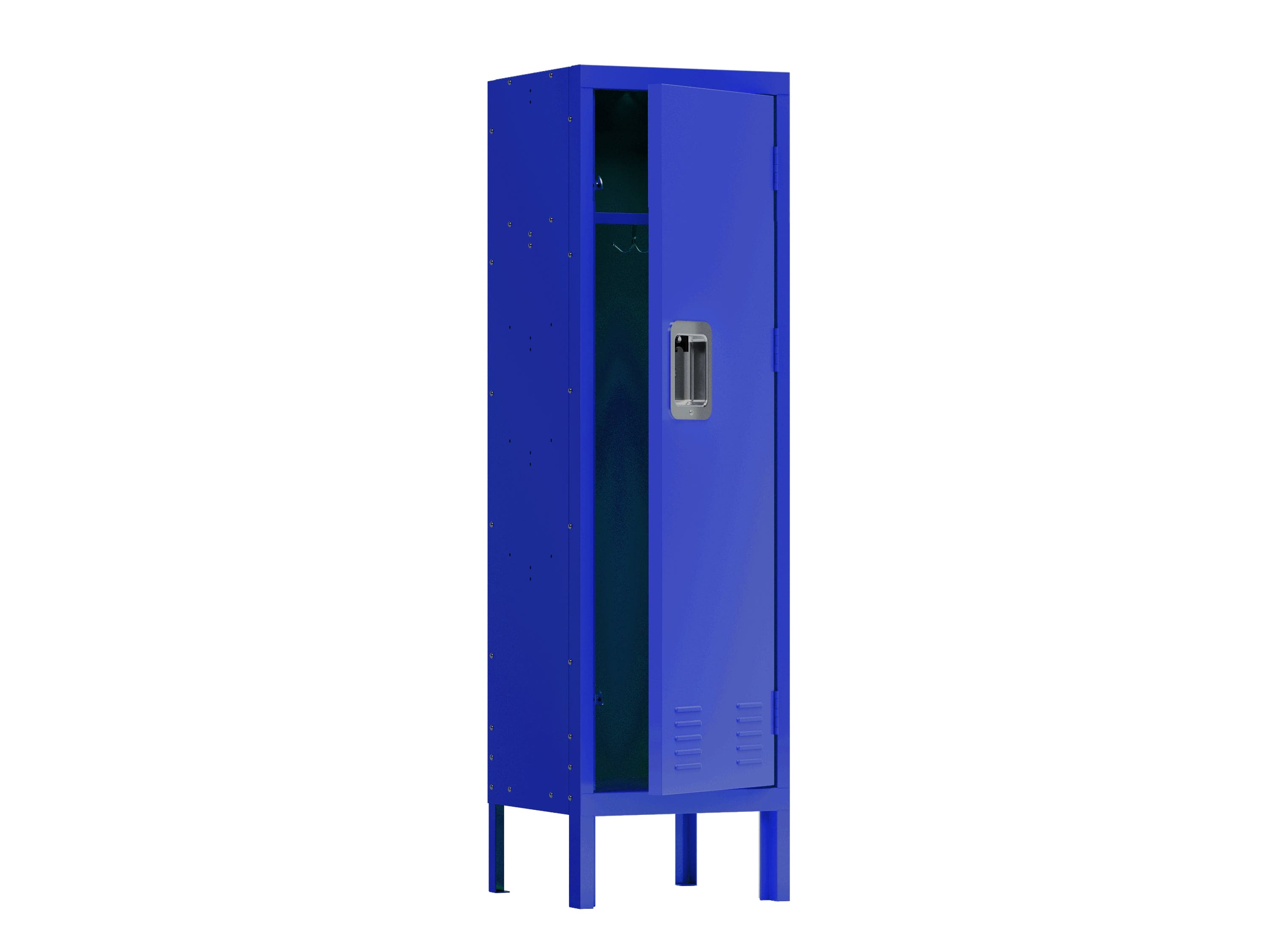 1 Door Tall Single Metal Locker-Retro Style Storage Cabinet--Industrial Furniture--For Living Room/Bedroom/Storage Room/Gym/School--Blue
