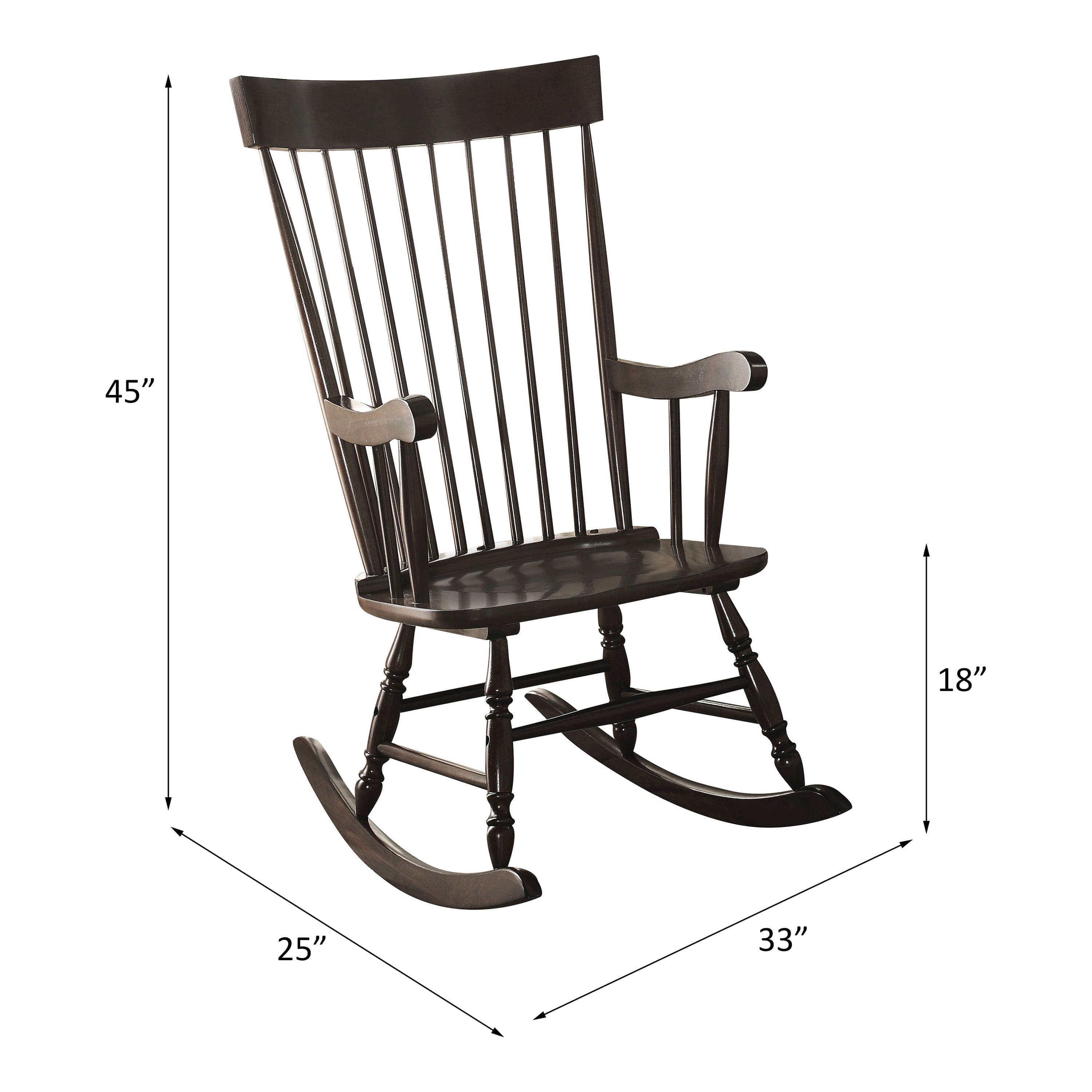 ACME Arlo Rocking Chair in Black 59297