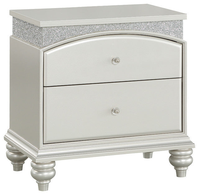 ACME Maverick Nightstand, Platinum 21803