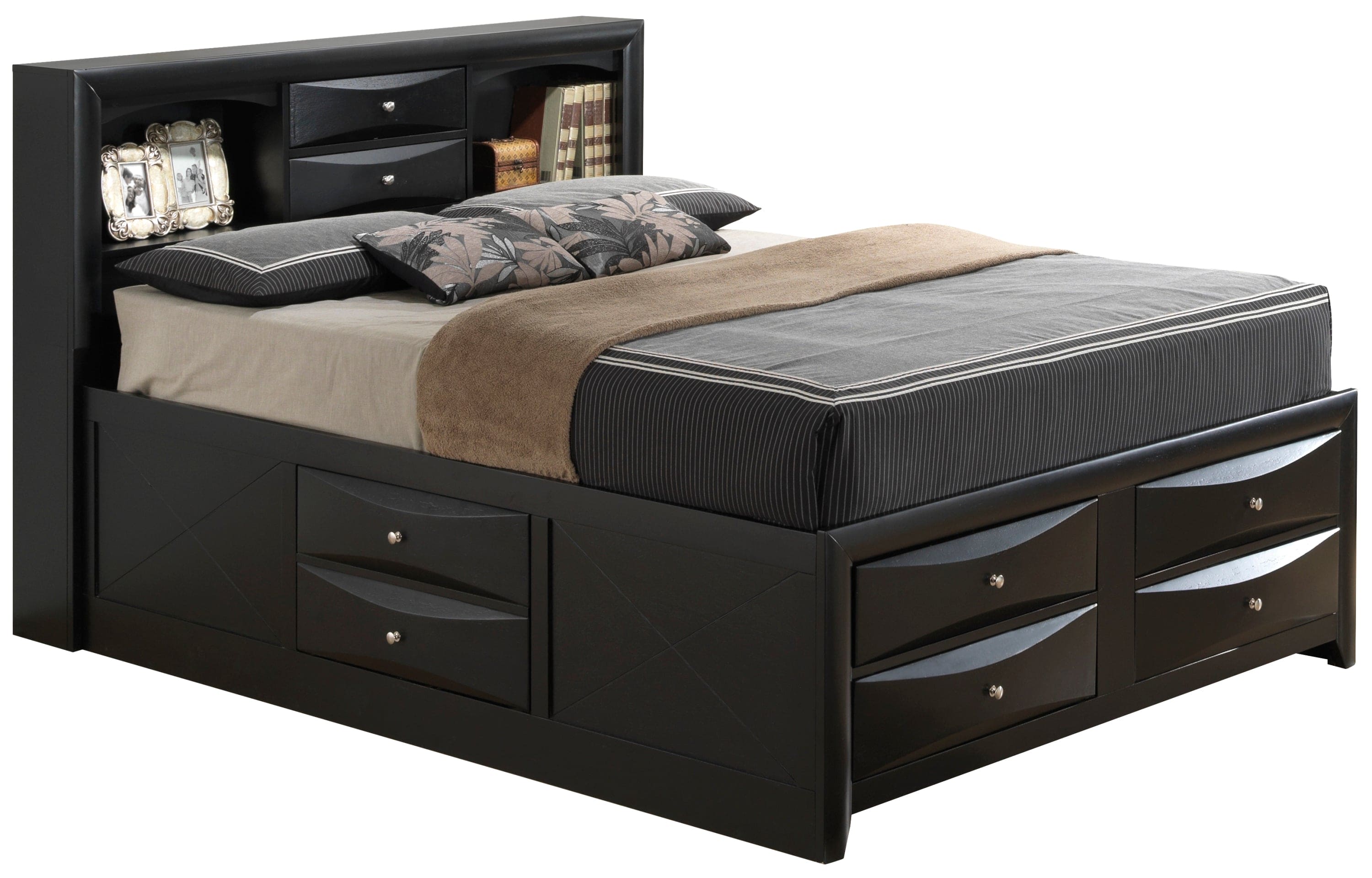 Glory Furniture Marilla G1500G-KSB3 King Storage Bed , Black