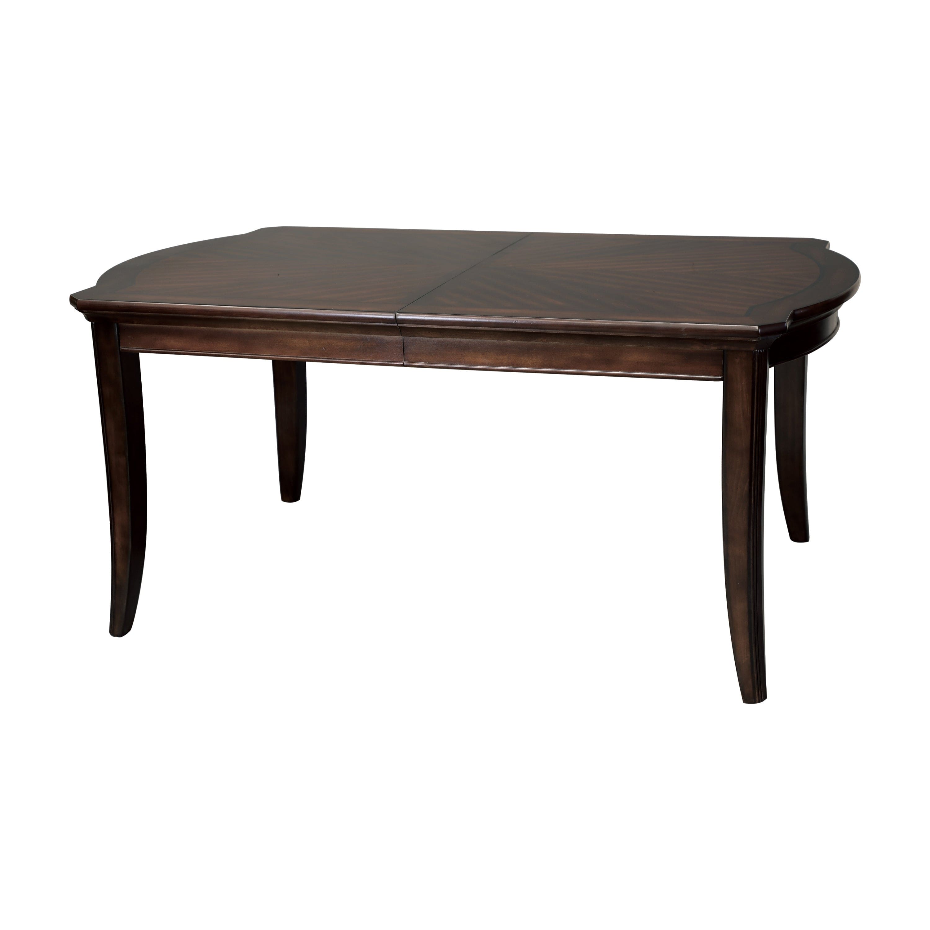 Cherry Finish Formal Dining Table 1pc Lovely Veneer Pattern 2x Extension Leaf Contemporary Dining Furniture