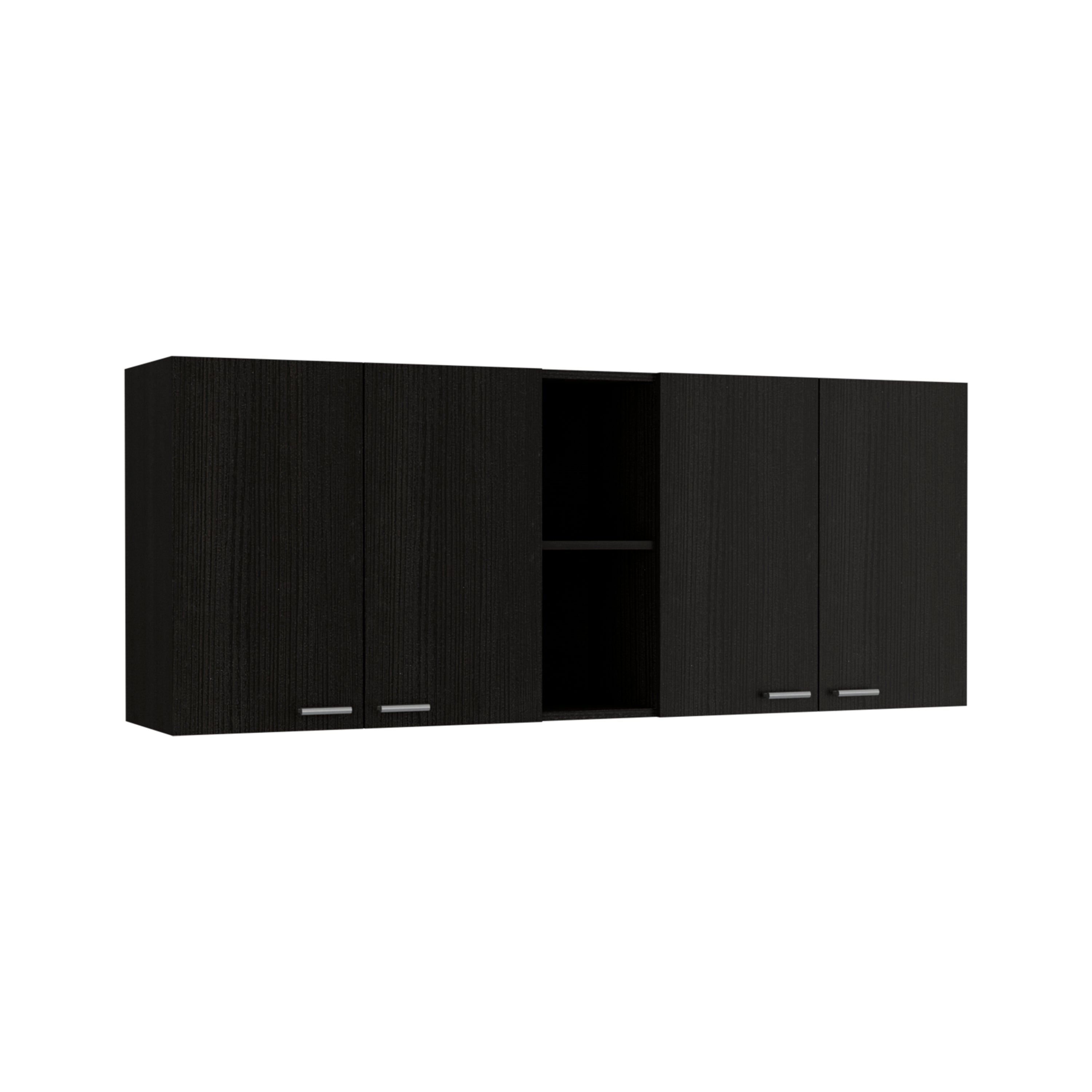 Wall Cabinet Ontario, Double Door, Black Wengue Finish