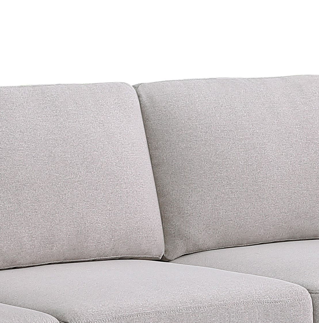 Kristin Light Gray Linen Fabric Loveseat