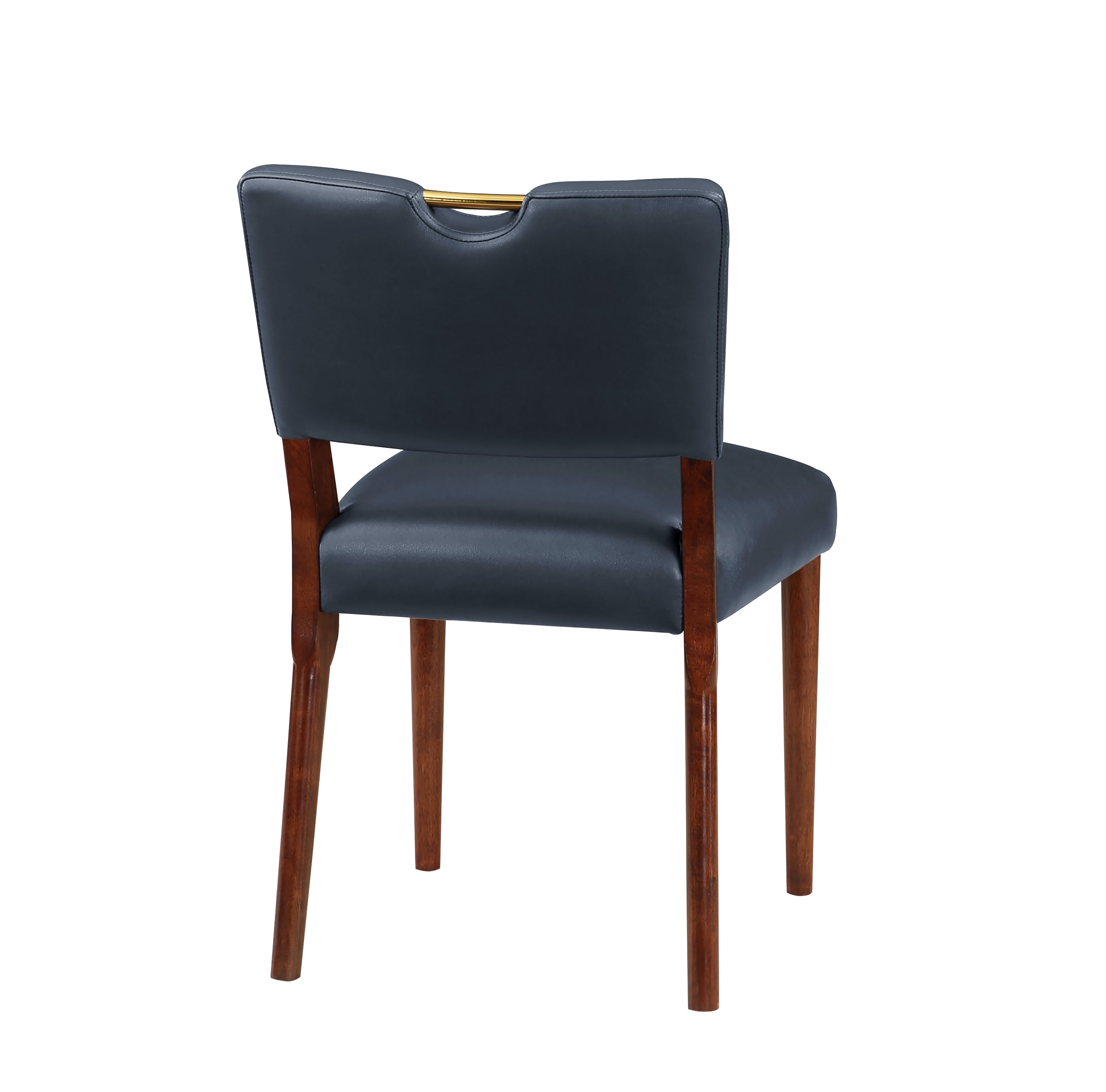 Bryson Midnight Blue Faux Leather Dining Chair - Set of 2