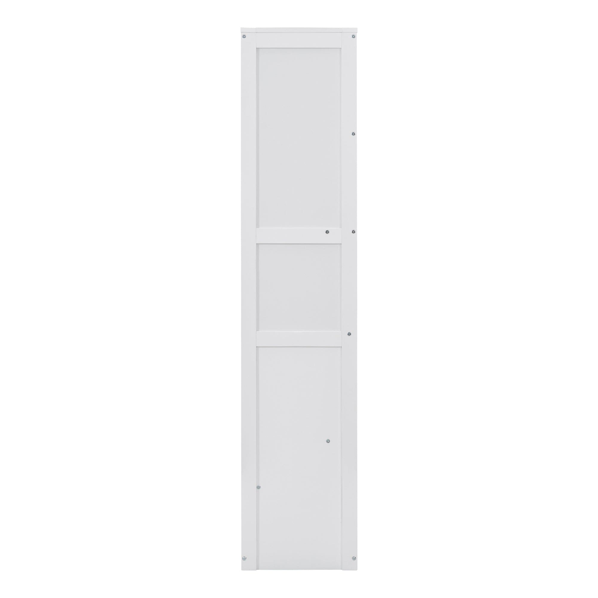 Full Size Murphy Bed Wall Bed with Shelves,White