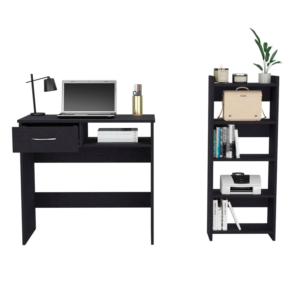 Home Office Set Caldwell, Keyboard Tray, Black Wengue Finish