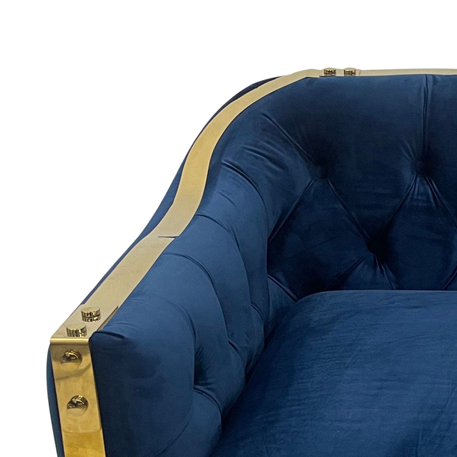 Navy and Gold Sofa Chair