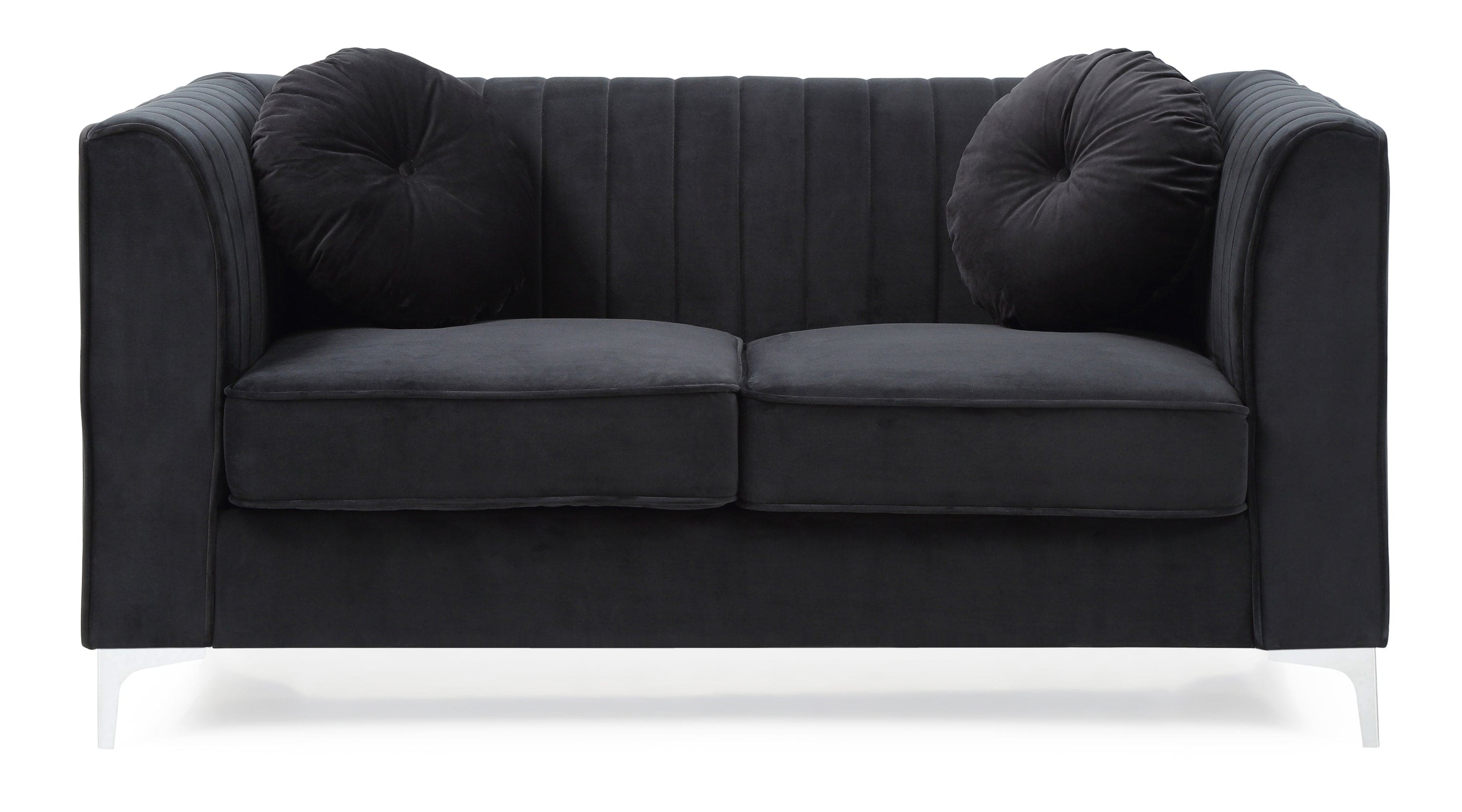 Glory Furniture Delray G793A-L Loveseat ( 2 Boxes ) , BLACK