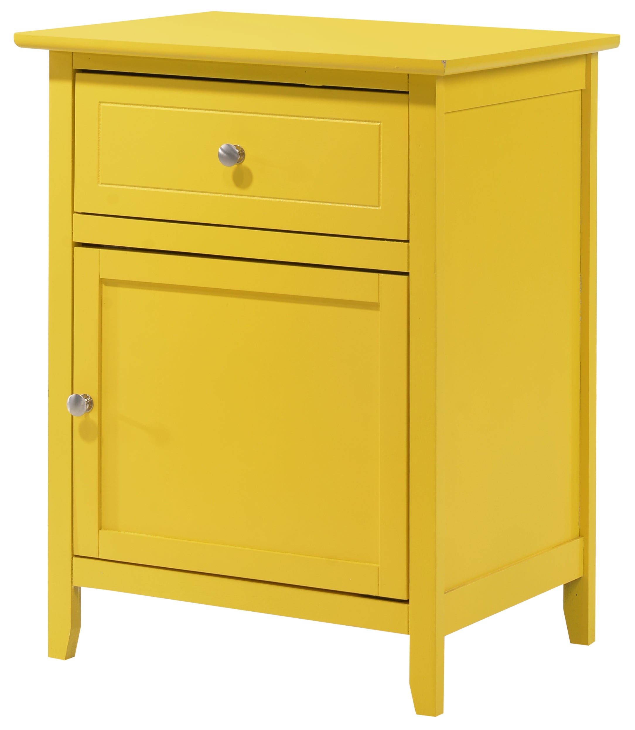 Glory Furniture Izzy G1402-N 1 Drawer /1 Door Nightstand , Yellow