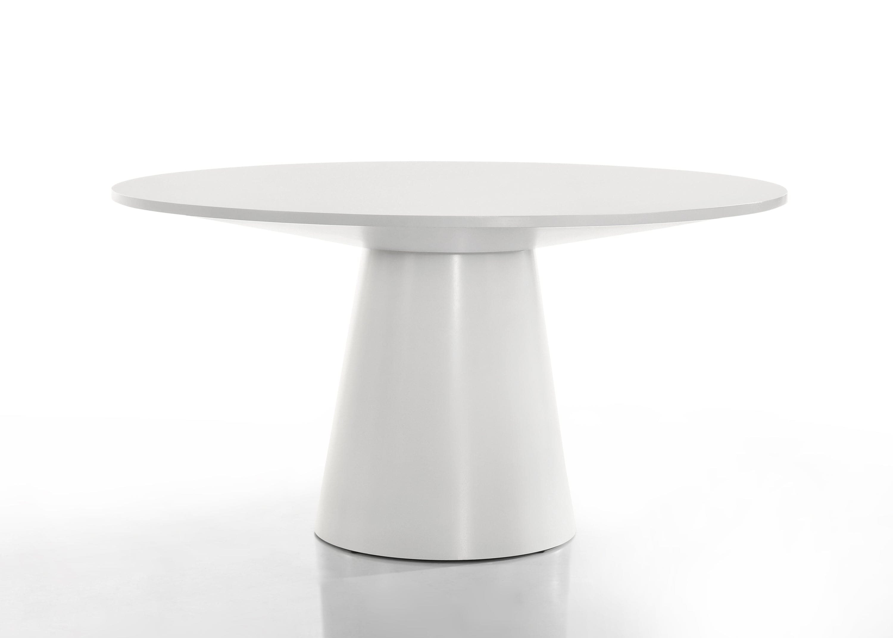 Jasper White 59" Wide Contemporary Round Dining Table