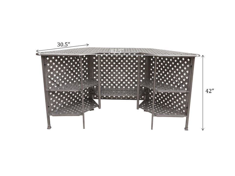 Cast Alumnim Weave Pattern Party Bar Table A