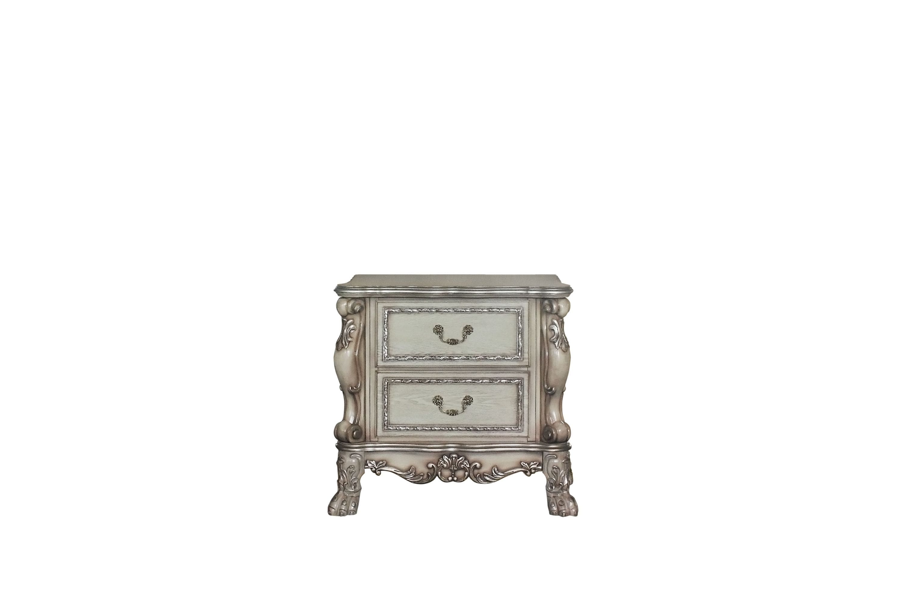 ACME Dresden Nightstand, Vintage Bone White 28173