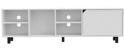 Valdivia Tv Stand for TV´s up 70", Four Open Shelves, Five Legs -White