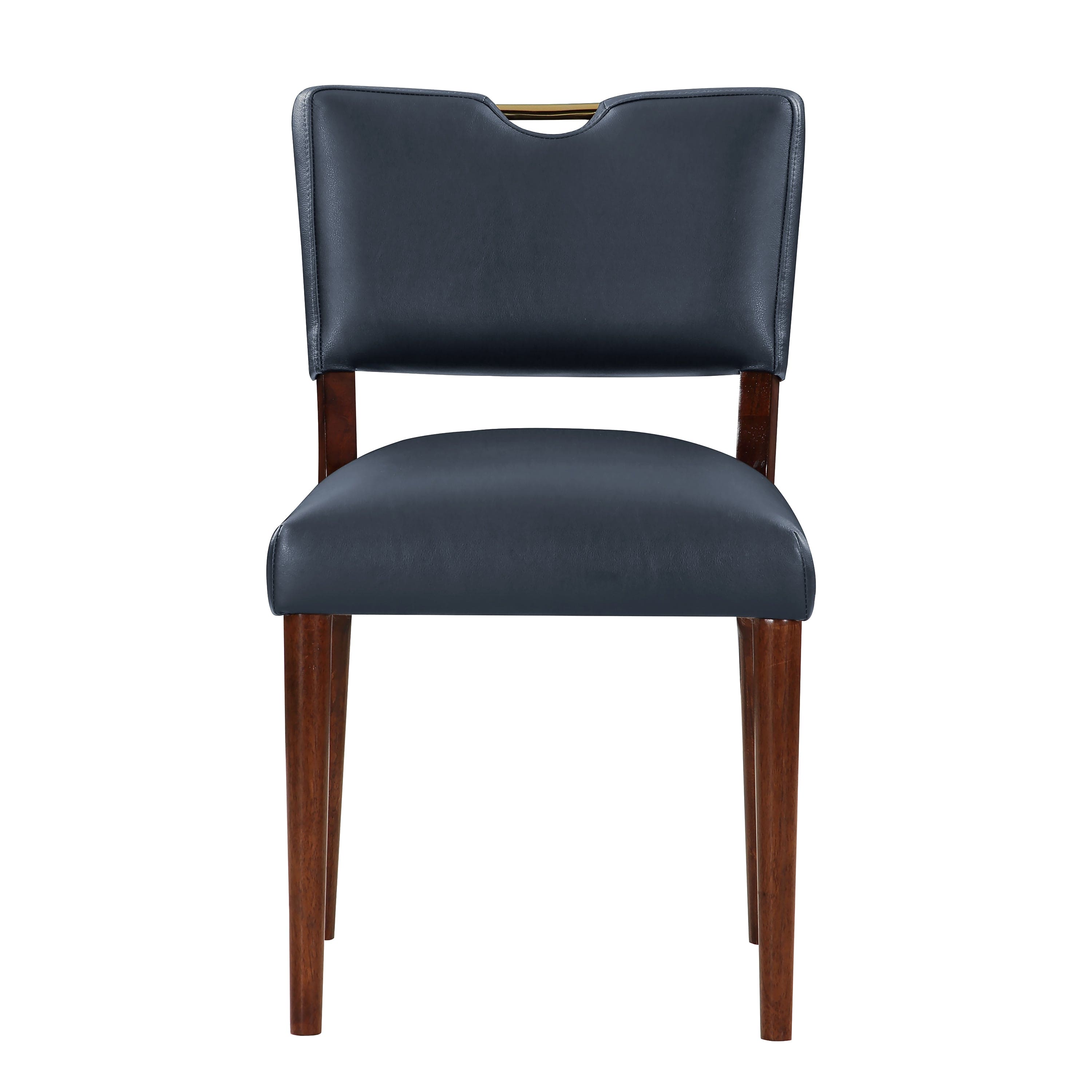 Bryson Midnight Blue Faux Leather Dining Chair - Set of 2