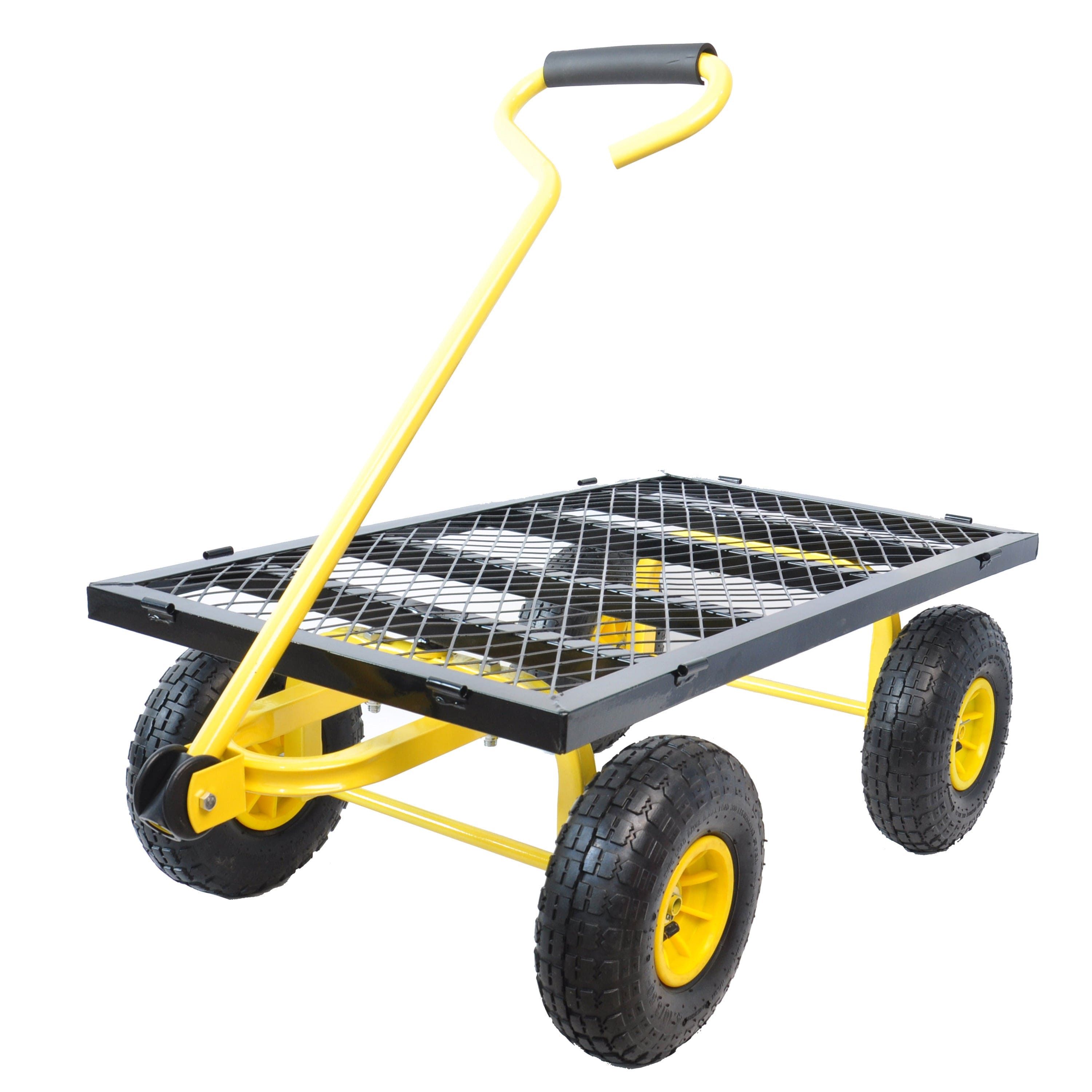 Wagon Cart Garden cart trucks make it easier to transport firewood Yellow+Black