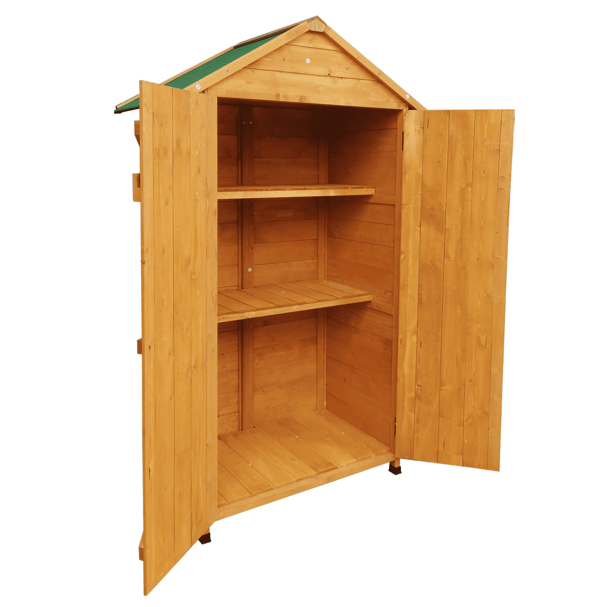 XWT010 WOODENSHED Natural for backyard garden big spire Tool storage 68.50"X 22.83"X 40.35"