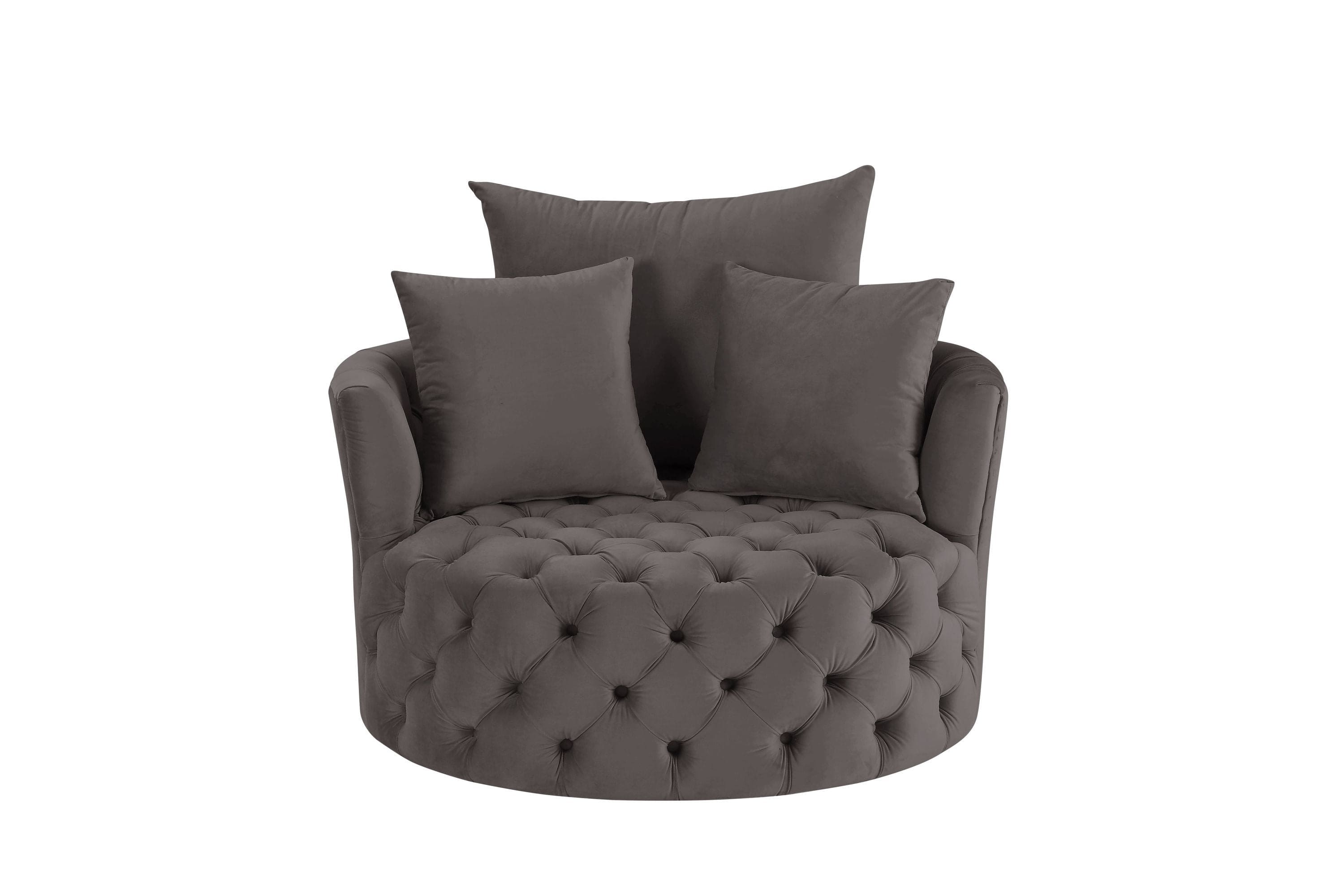 ACME Zunyas Accent Chair w/Swivel, Gray Velvet AC00292