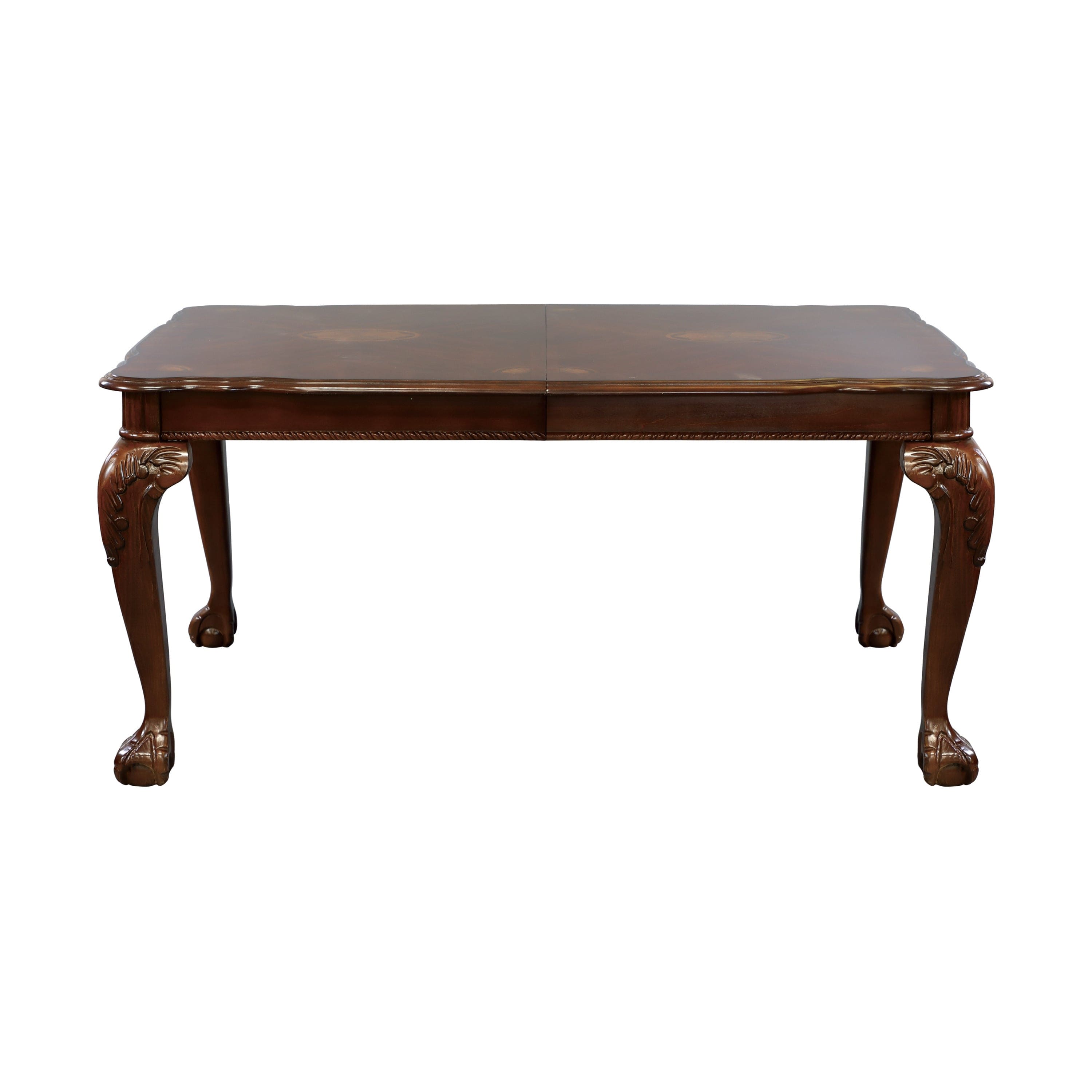 Elegant Design Dark Cherry Finish Dining Table with Removable Extension Leaf Cherry Veneer Wood Dining Furniture