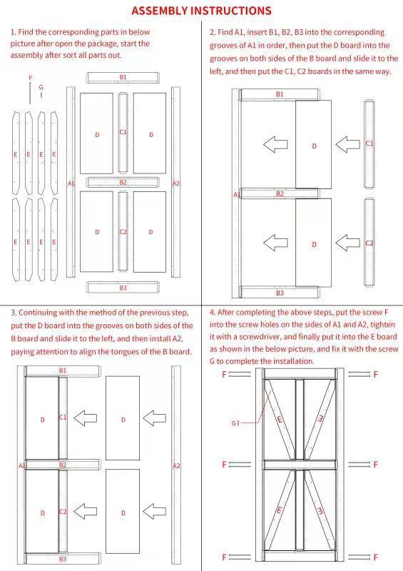 CRAZY ELF 32" x 80" Star Style Wood Primed Standard Barn Door Slab, DIY Unfinished Solid Wood Paneled Door, Interior Single Door Slab, Pre-Drilled Ready to Assemble