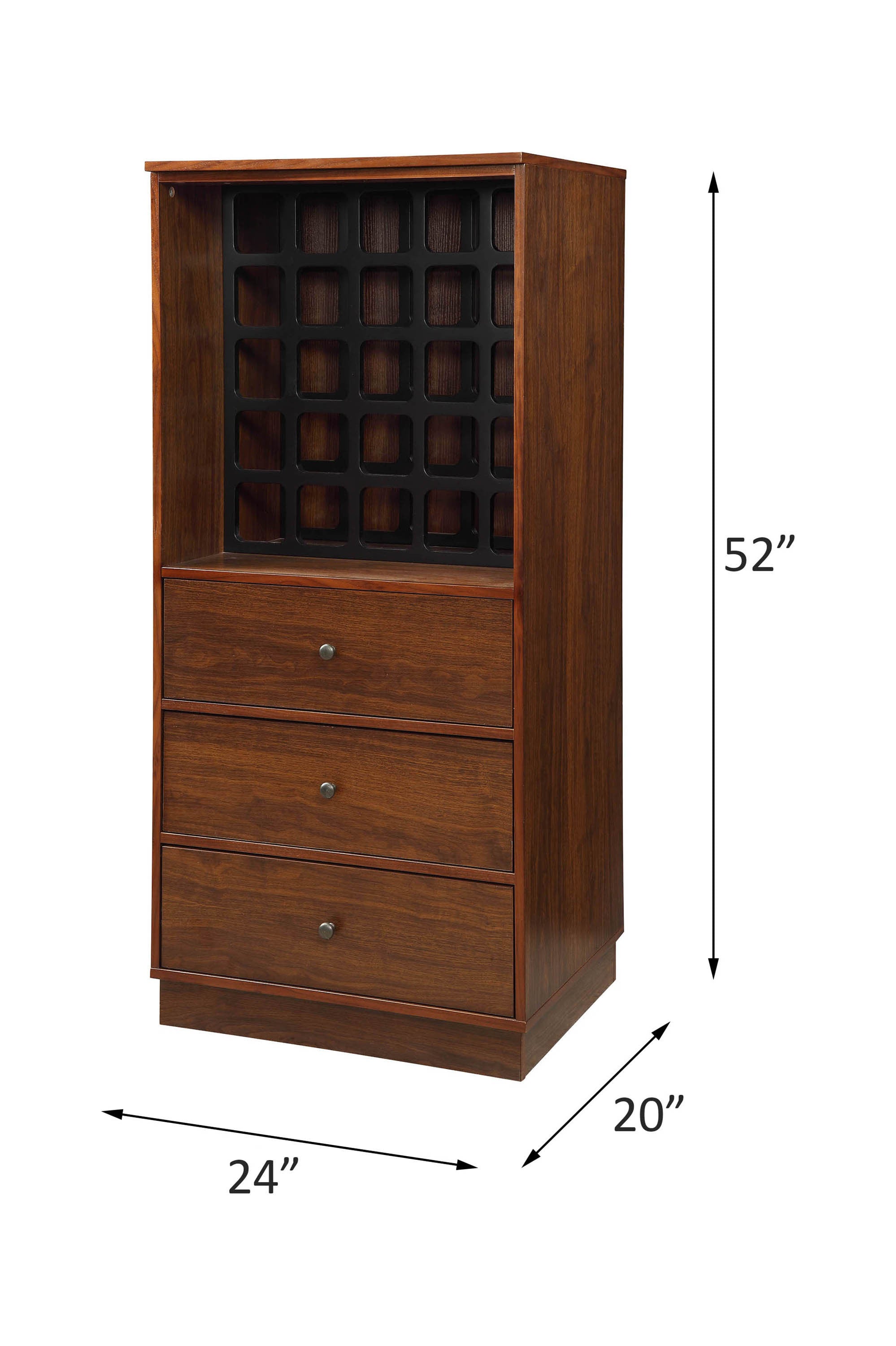 ACME Wiesta Wine Cabinet in Walnut 97542