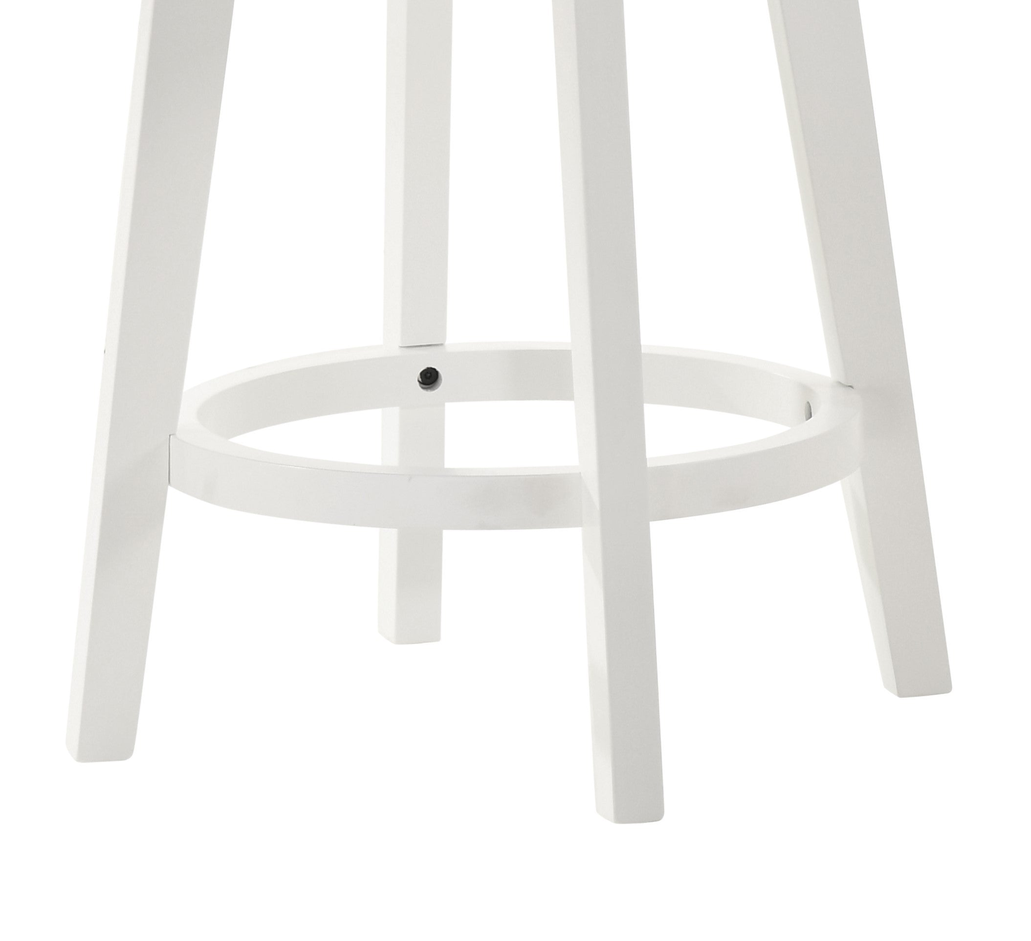 Joplin White Ladder Back Counter Height Chair with Upholstered Seat