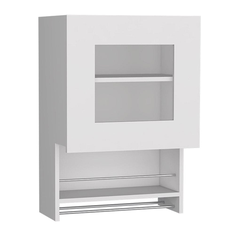 Kitchen Wall Cabinet Papua, Three Shelves, White Finish