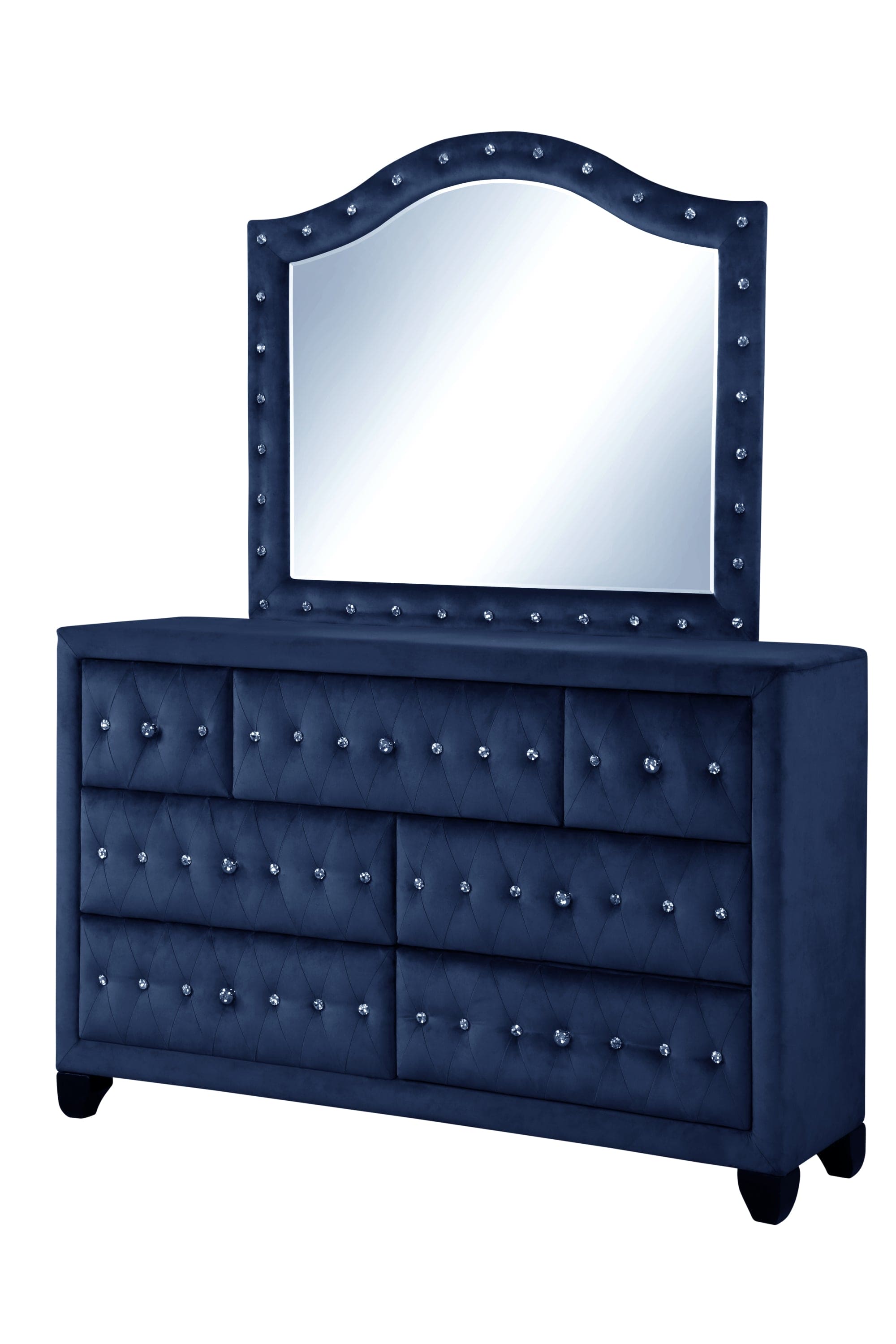 Hazel King 5 Pc Bedroom Set Made With Wood In Blue Color