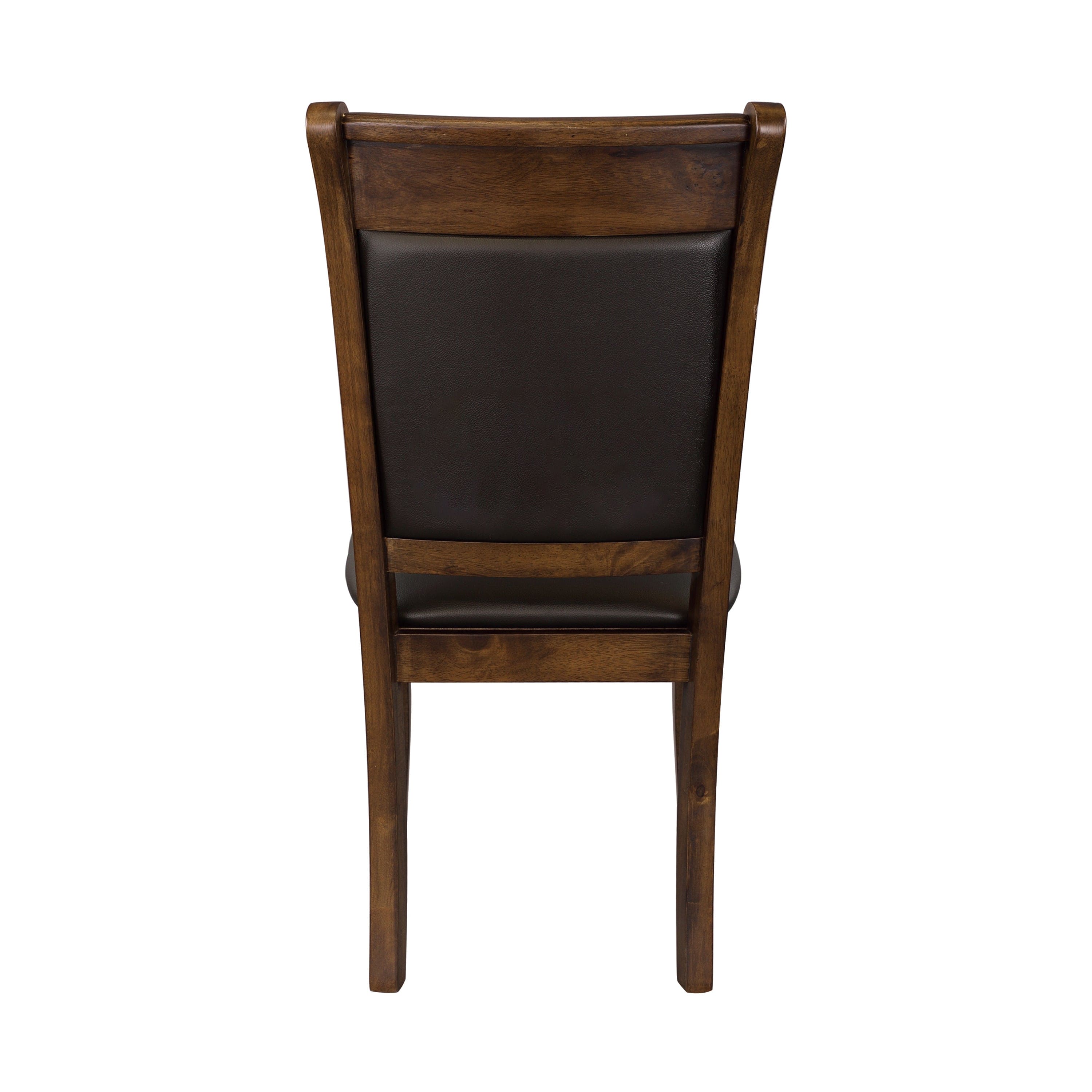 Classic Light Rustic Brown Finish Wooden Side Chairs 2pc Set Upholstered Seat Back Casual Dining Room Furniture