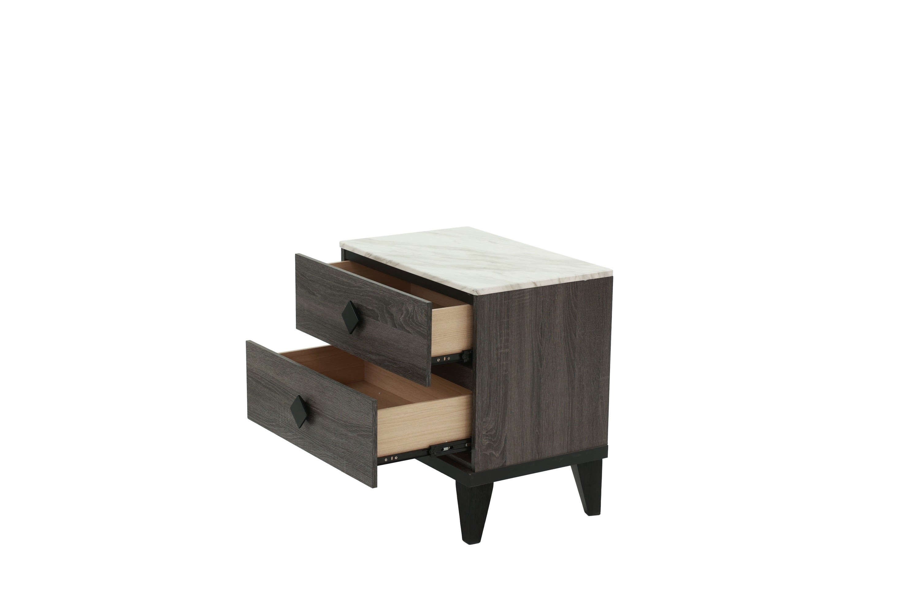 NIGHTSTAND in Dark Gray Oak (Rustic Accents)