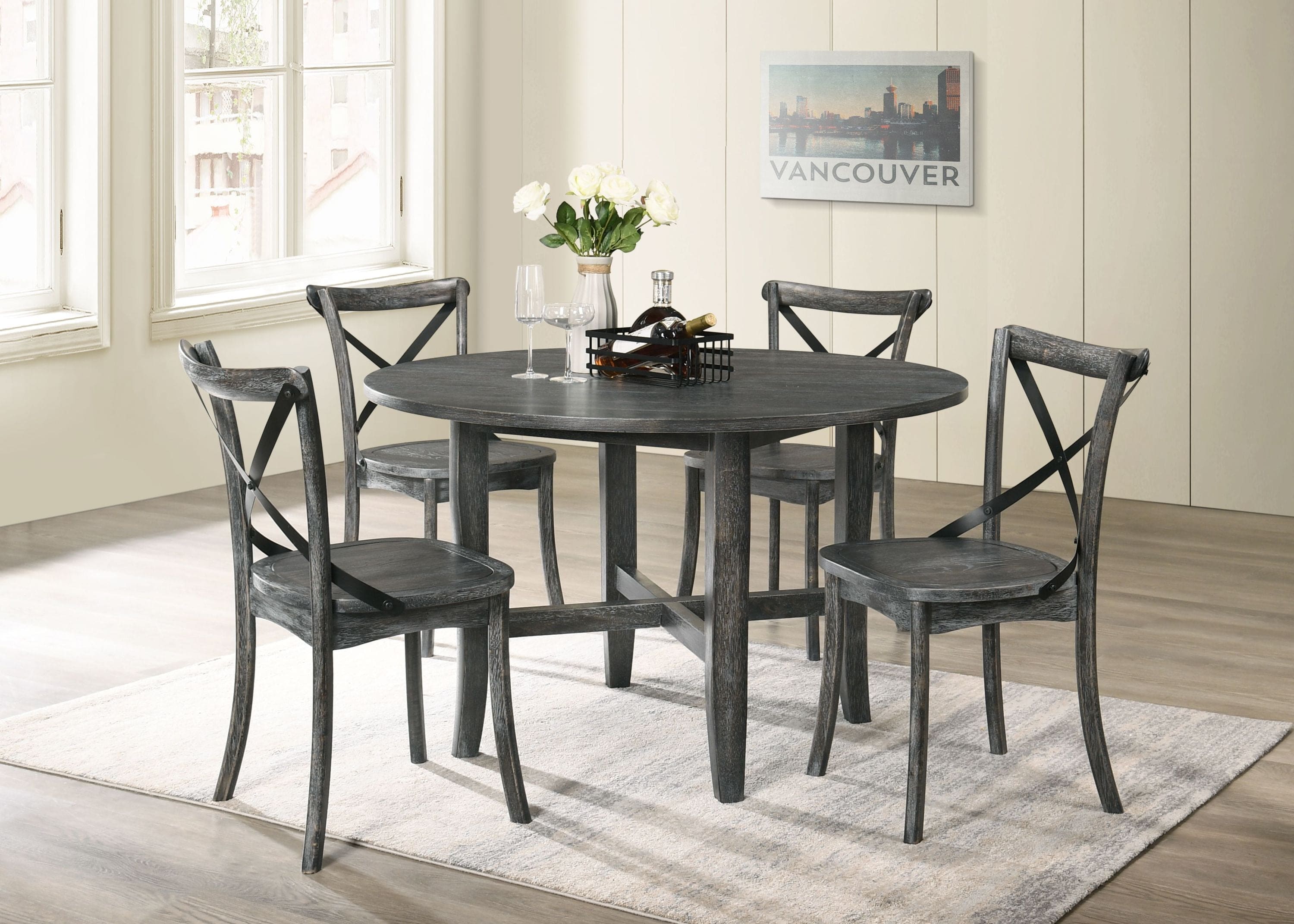 ACME Kendric Dining Table, Rustic Gray 71895