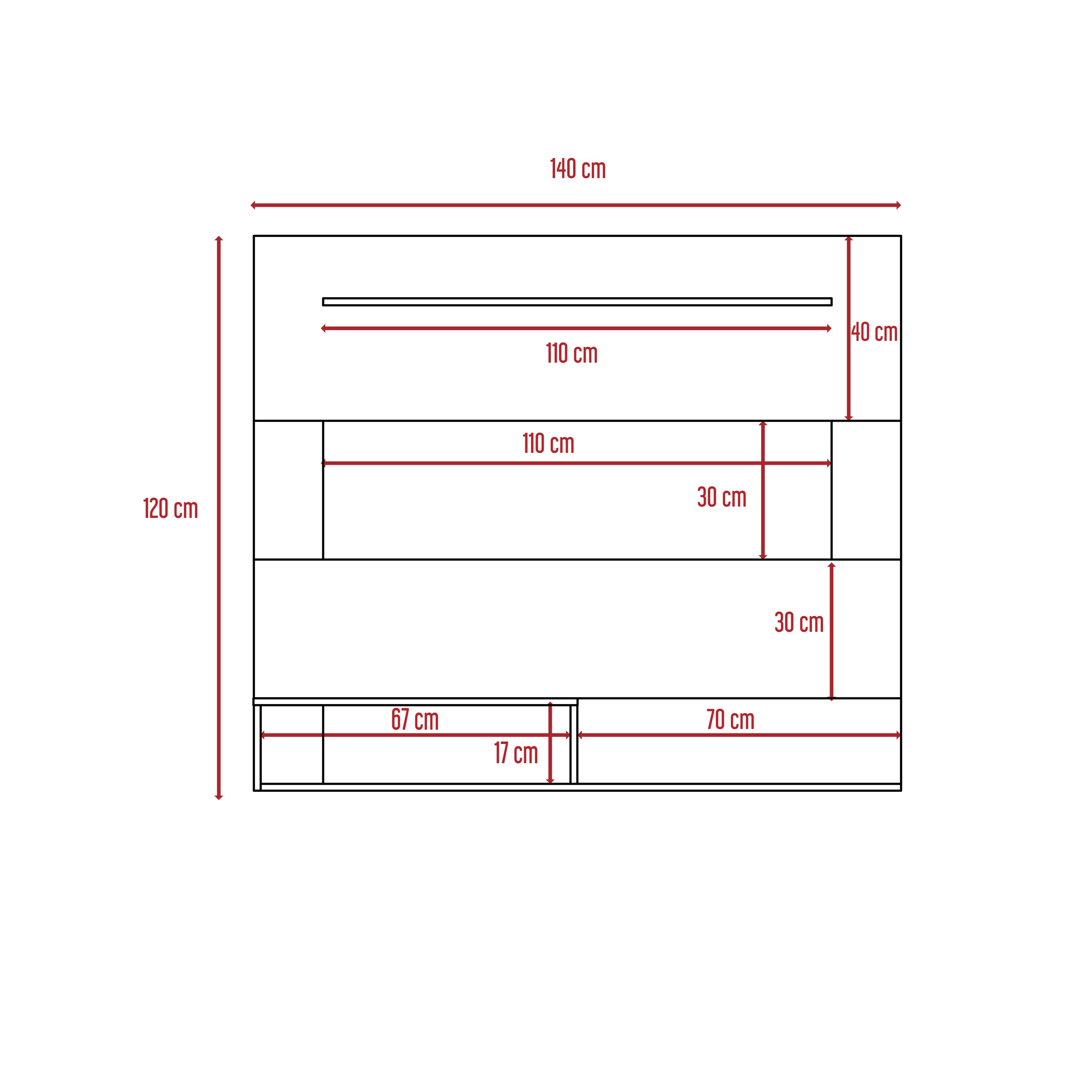 Forest Hills 3-Shelf Floating Entertainment Center Light Pine