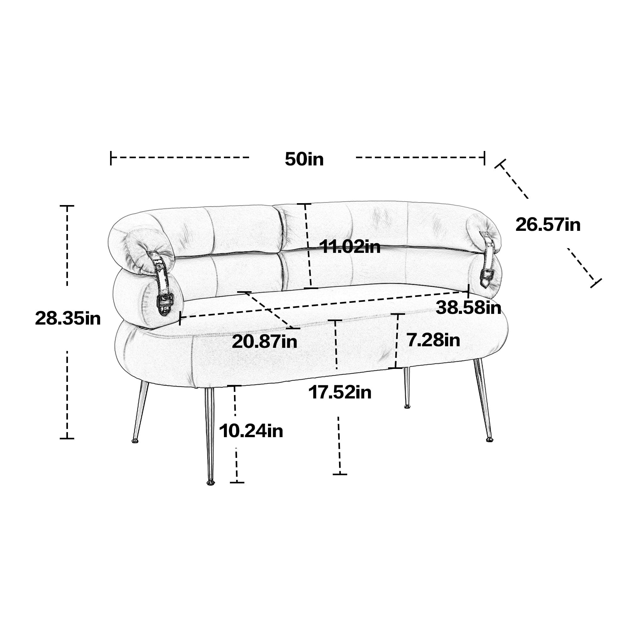 COOLMORE Accent Chair ,leisure chair with Golden feet