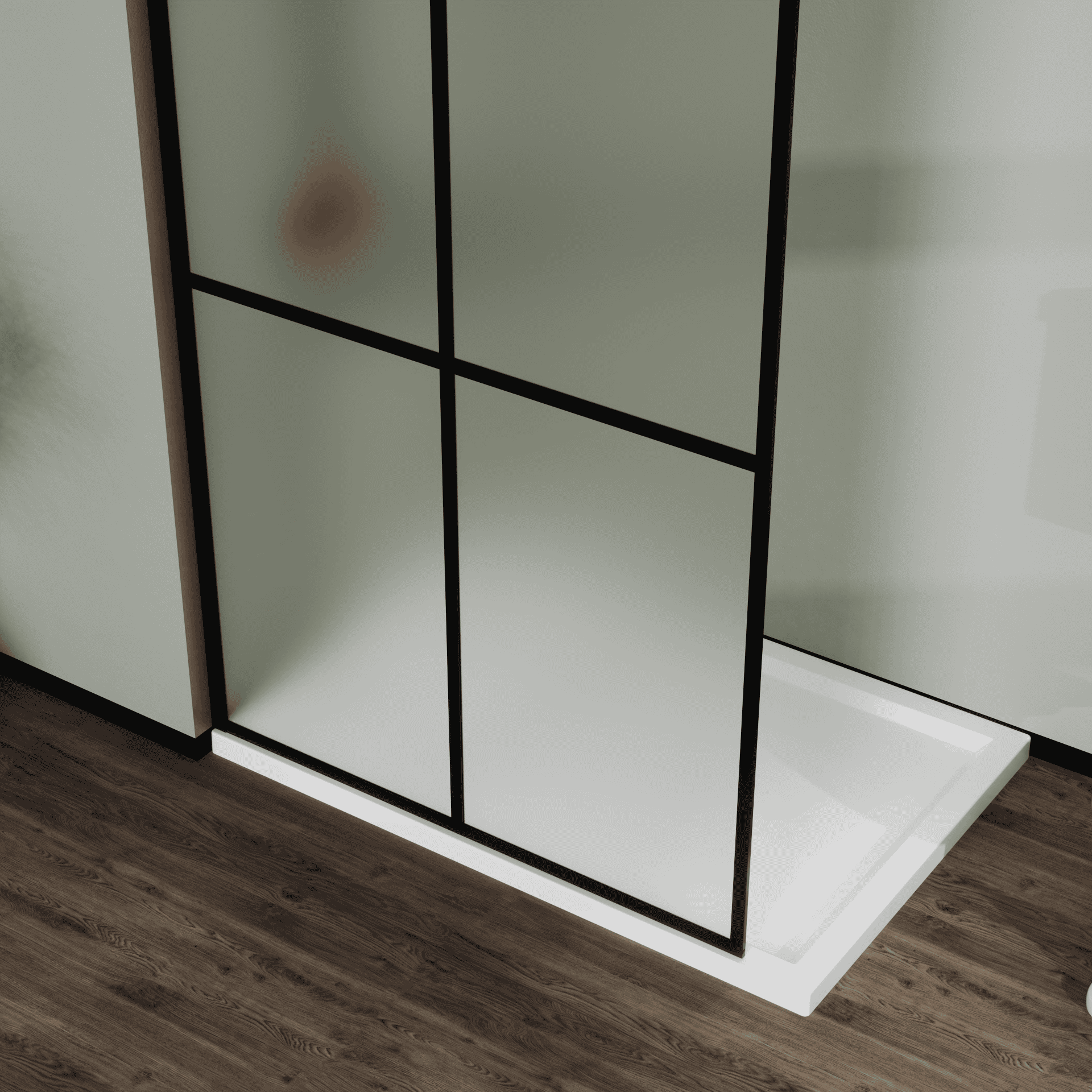 Goodyo 34" X 72" Shower Screen Door Frost Tempered Glass