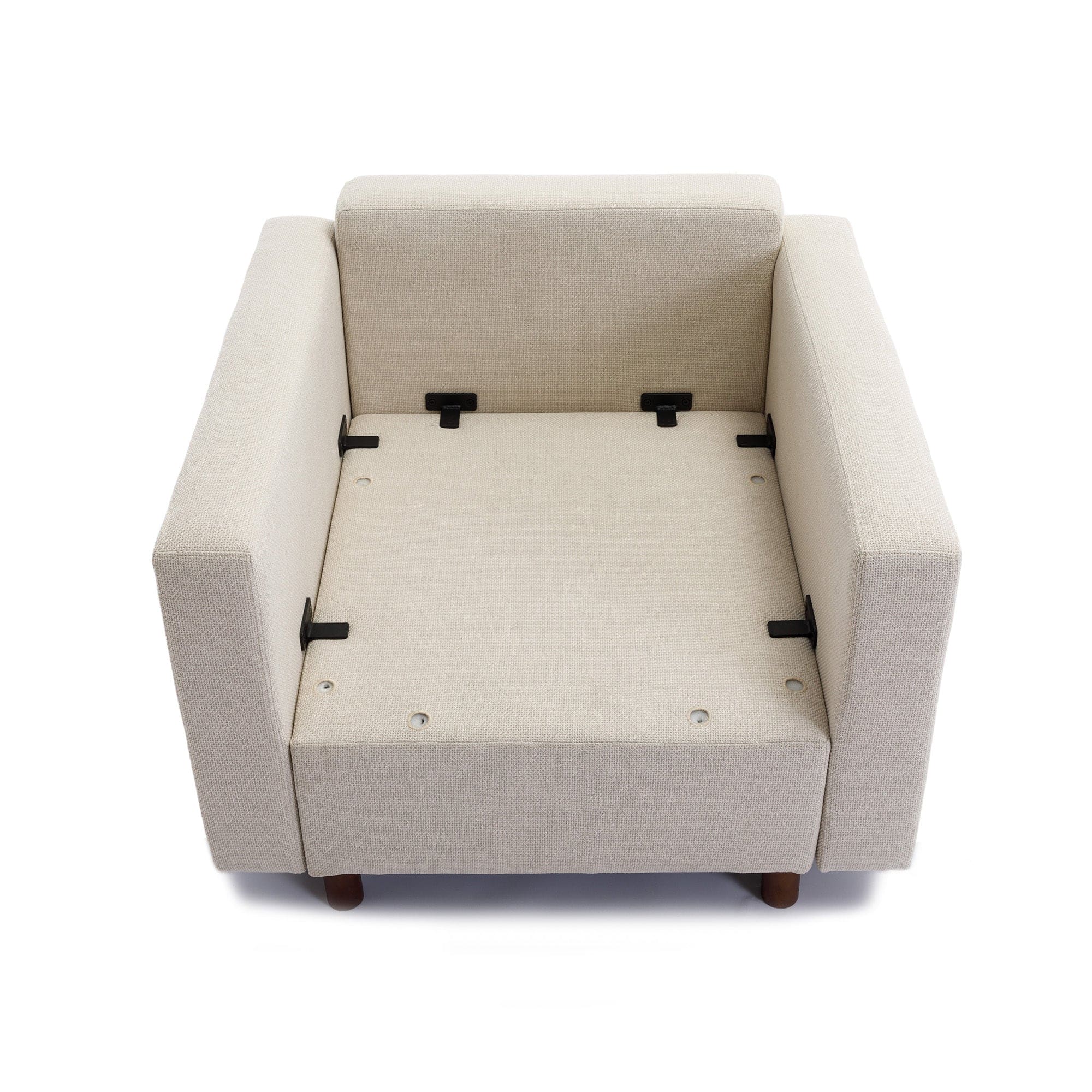 4 Seat Module Sectional Sofa Couch With 2 Ottoman for living room,Seat Cushion and Back Cushion Non-Removable and Non-Washable,Cream