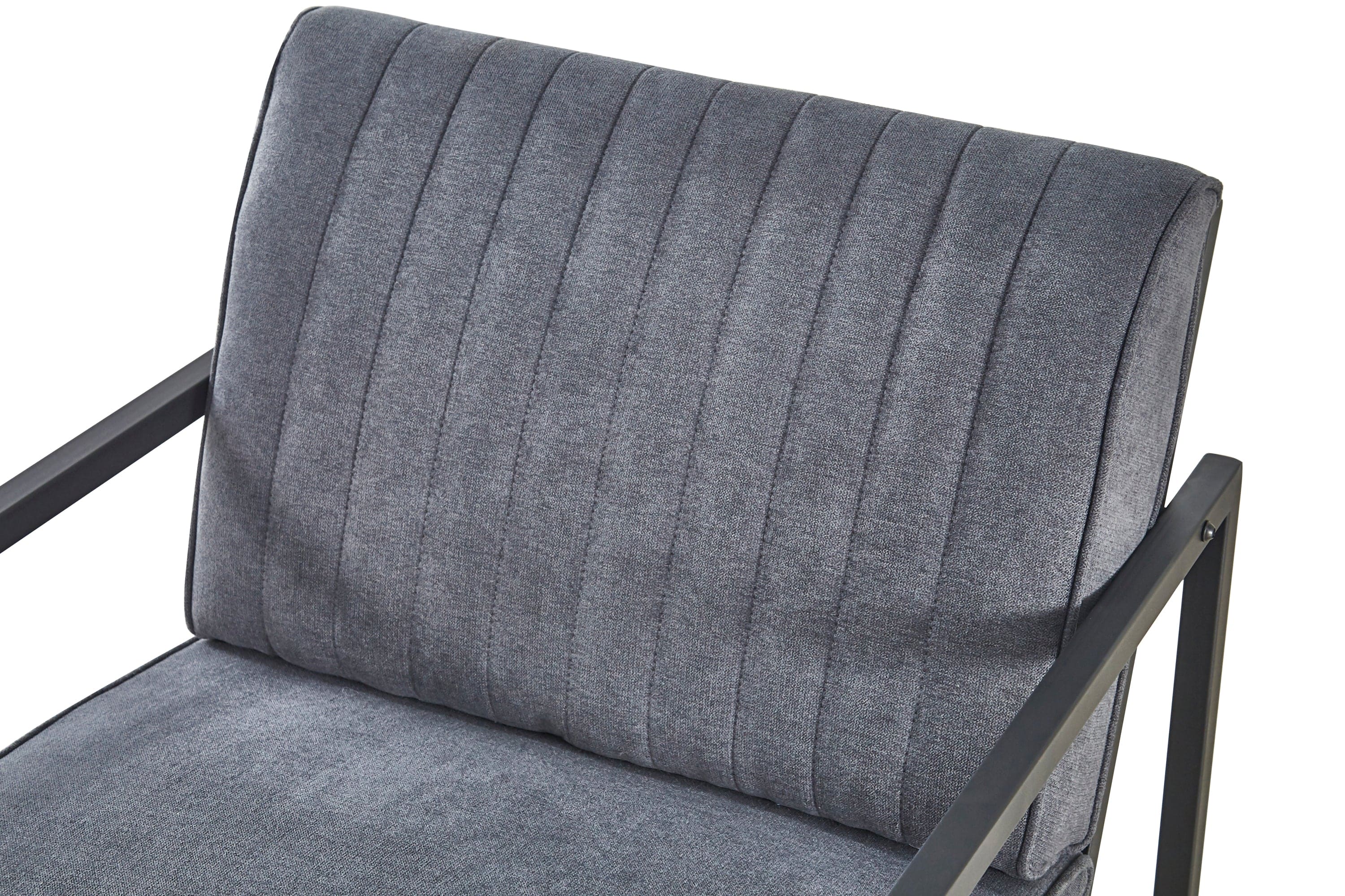 Modern design high quality fabric (GREY)+ steel armchair，for Kitchen, Dining, Bedroom, Living Room