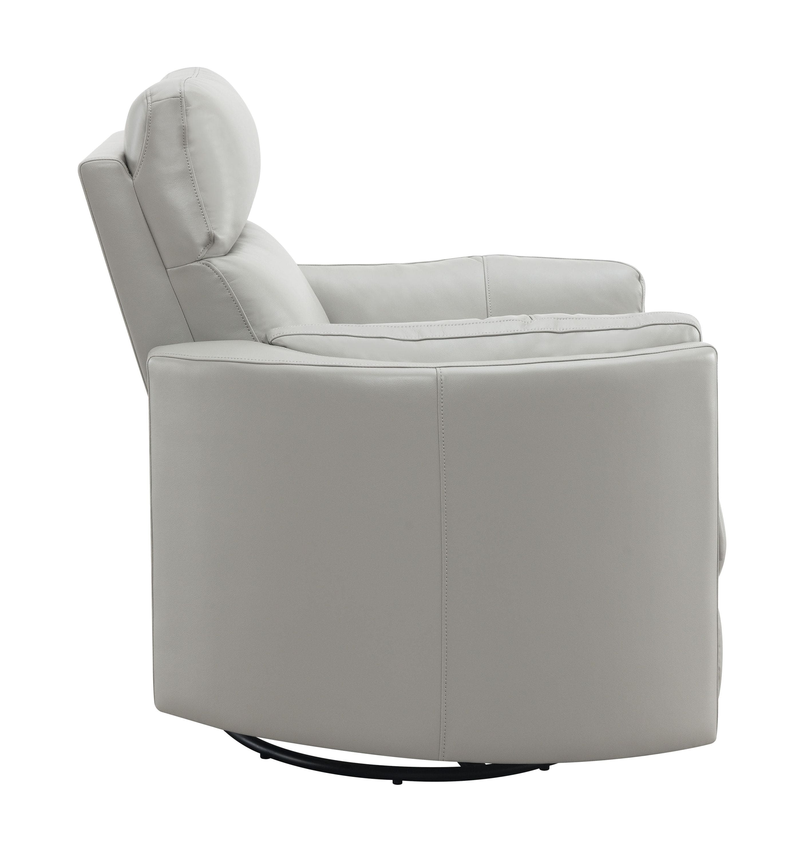 ACME Sagen Glider Recliner w/Swivel, Gray Leather Aire LV01880