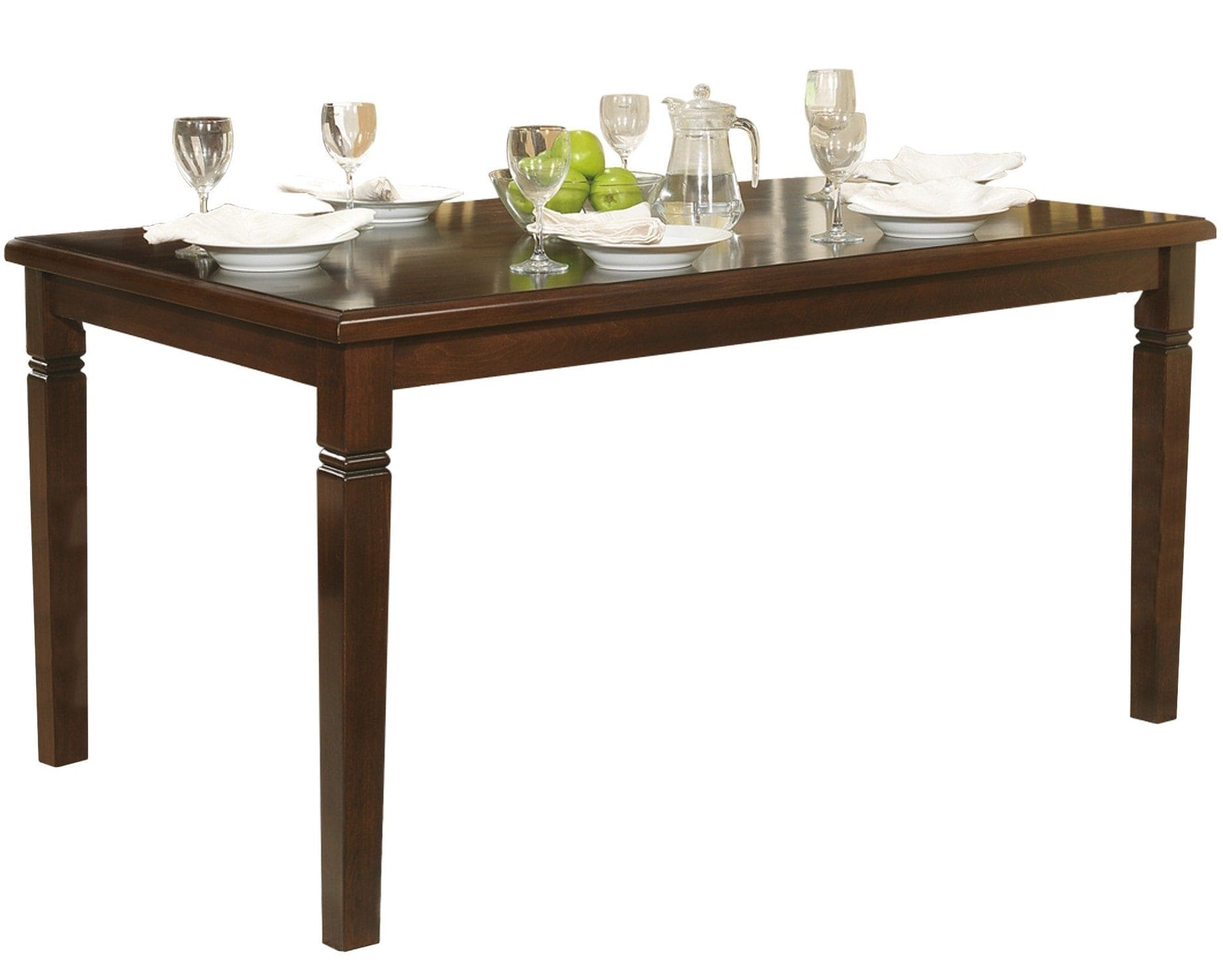 Espresso Finish Transitional Style 1pc Dining Table Oak Veneer Wood Casual Dining Room Furniture