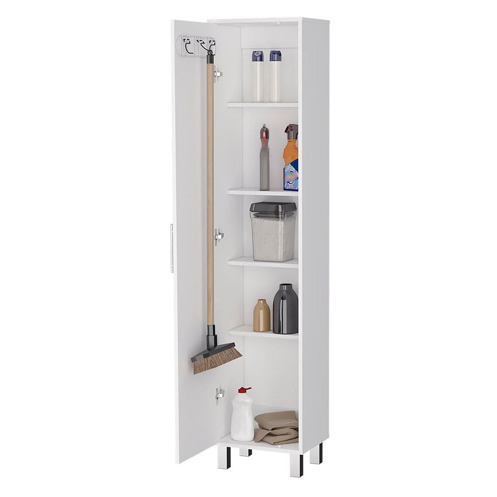 Storage Cabinet Buccan, Five Shelves, White Finish